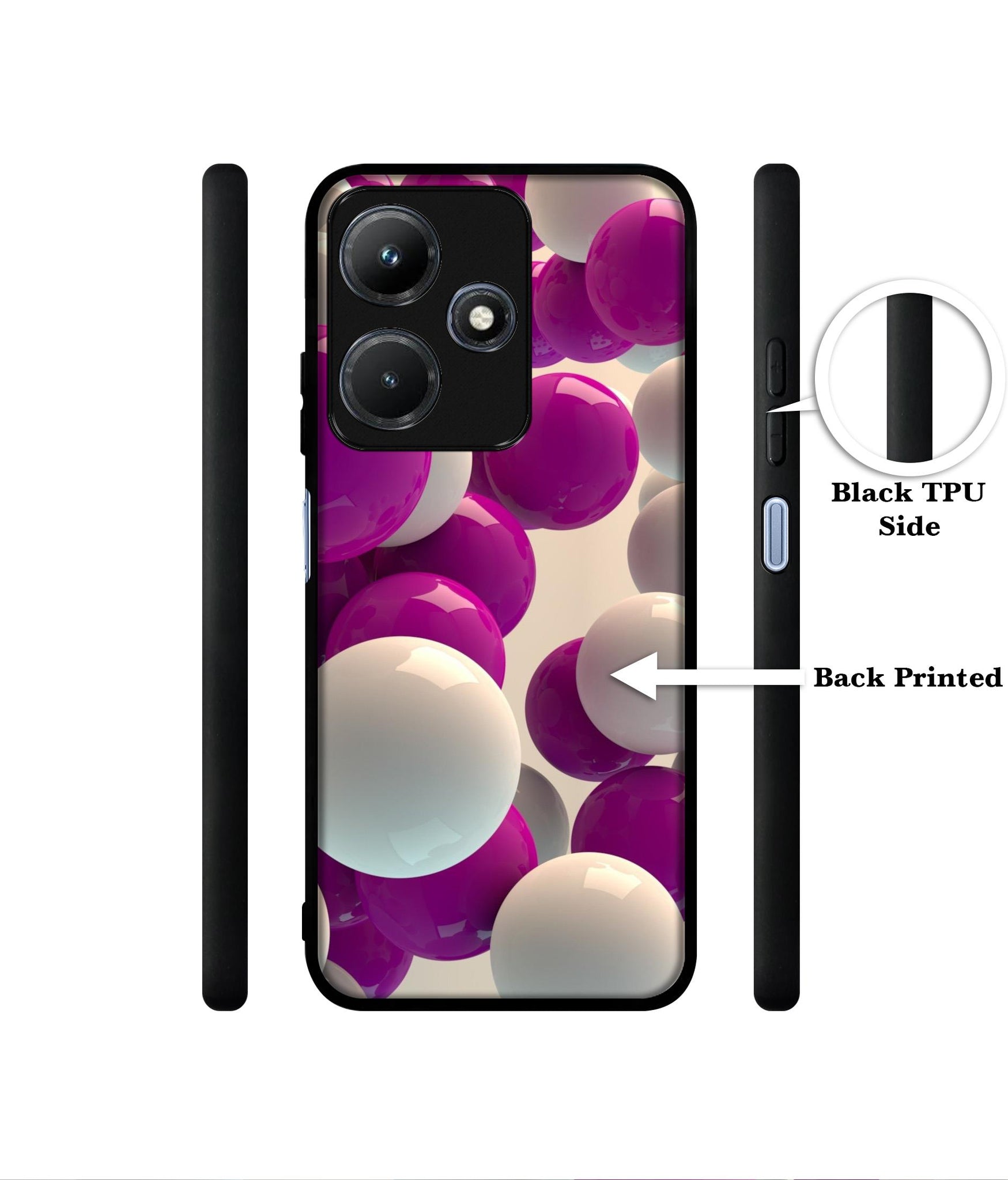 3D Balloons Designer 2D Printed Back Case Cover for Infinix Hot 30i 4G