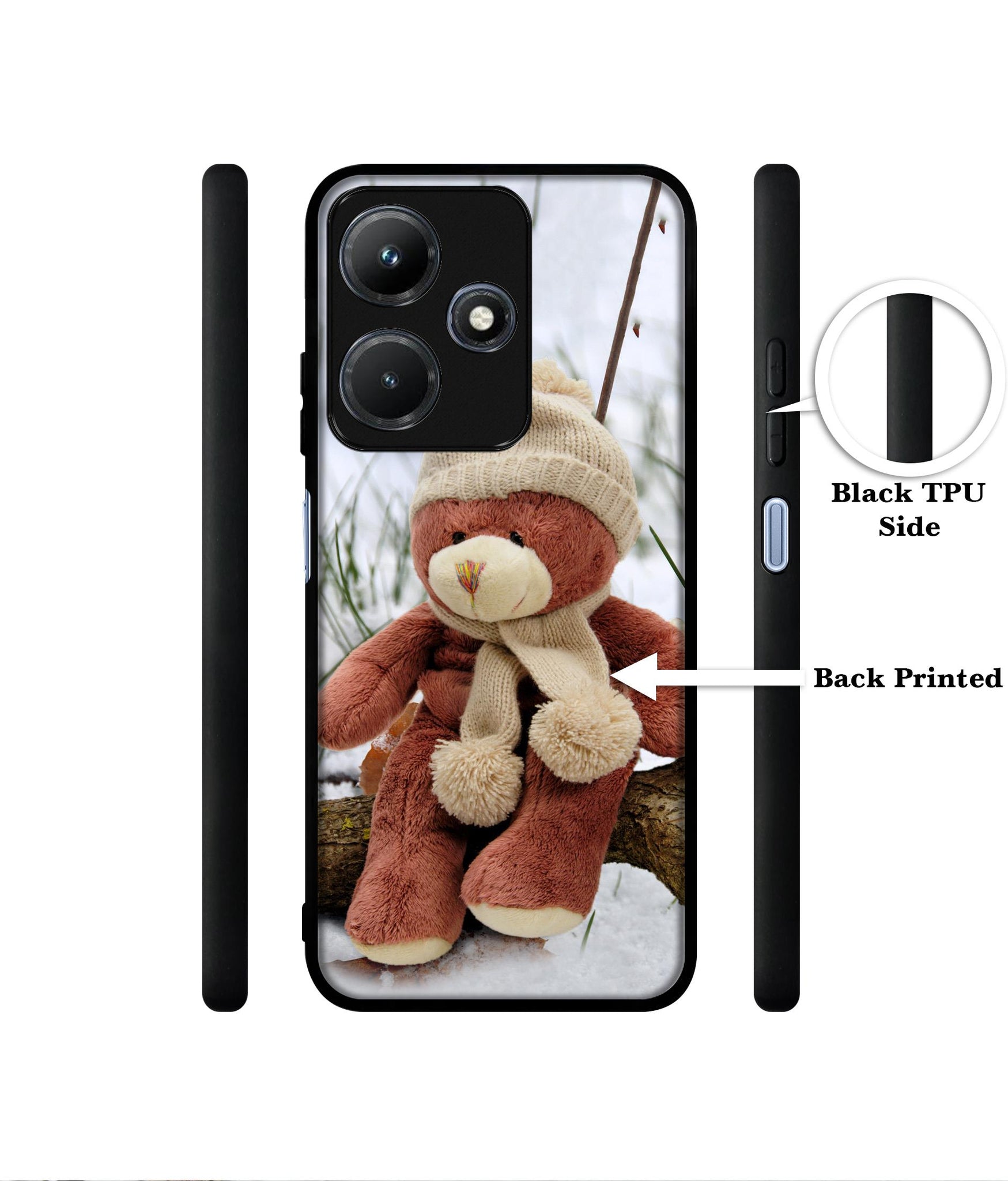 Woolen Bear Designer 2D Printed Back Case Cover for Infinix Hot 30i 4G