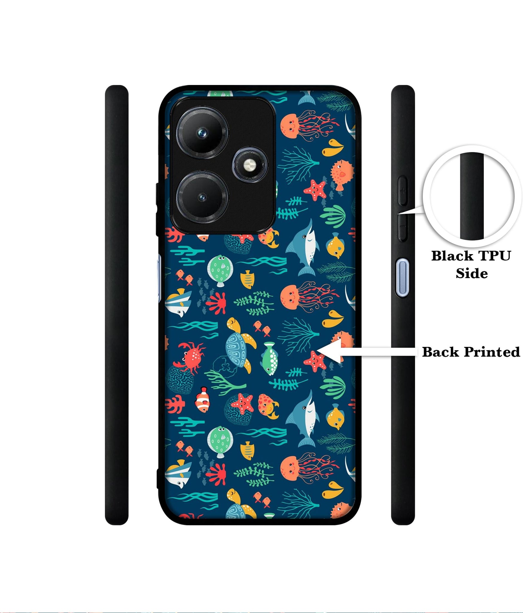 Aquarium Texture Designer 2D Printed Back Case Cover for Infinix Hot 30i 4G