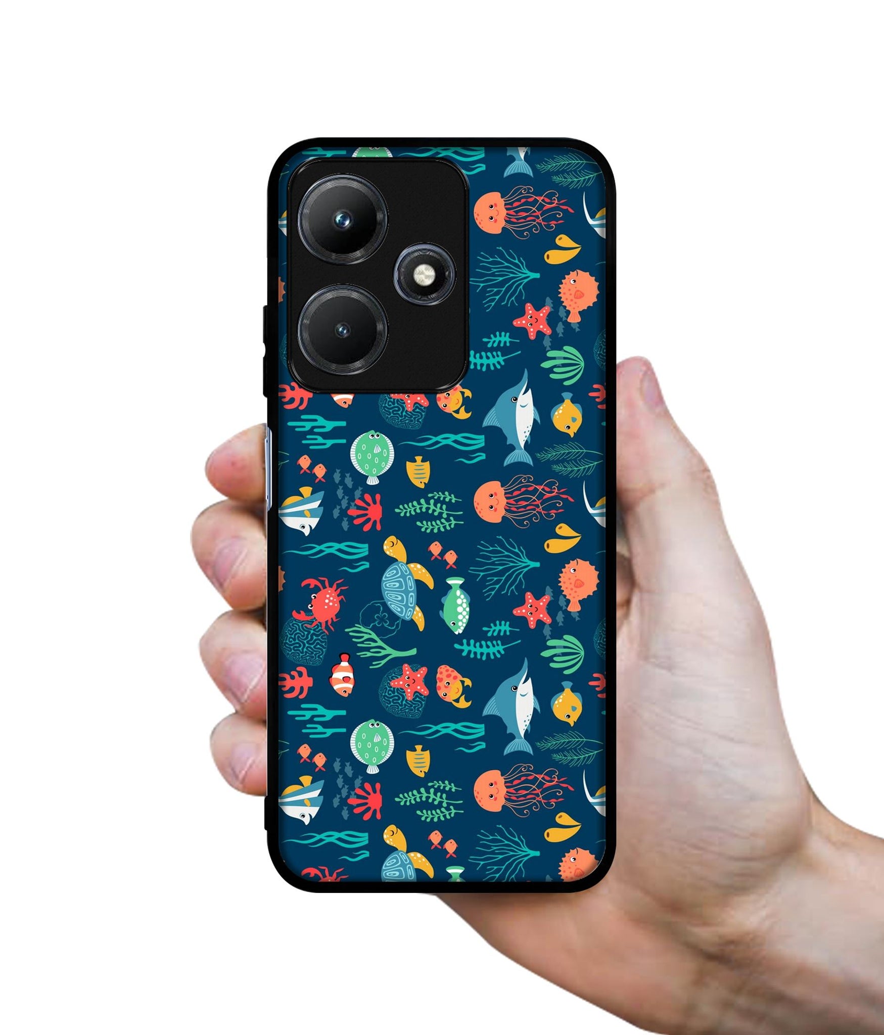 Aquarium Texture Designer 2D Printed Back Case Cover for Infinix Hot 30i 4G