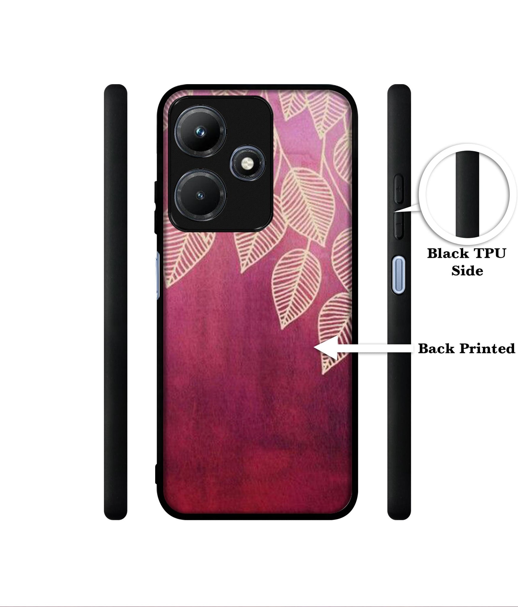 Leaf Pattern Designer 2D Printed Back Case Cover for Infinix Hot 30i 4G