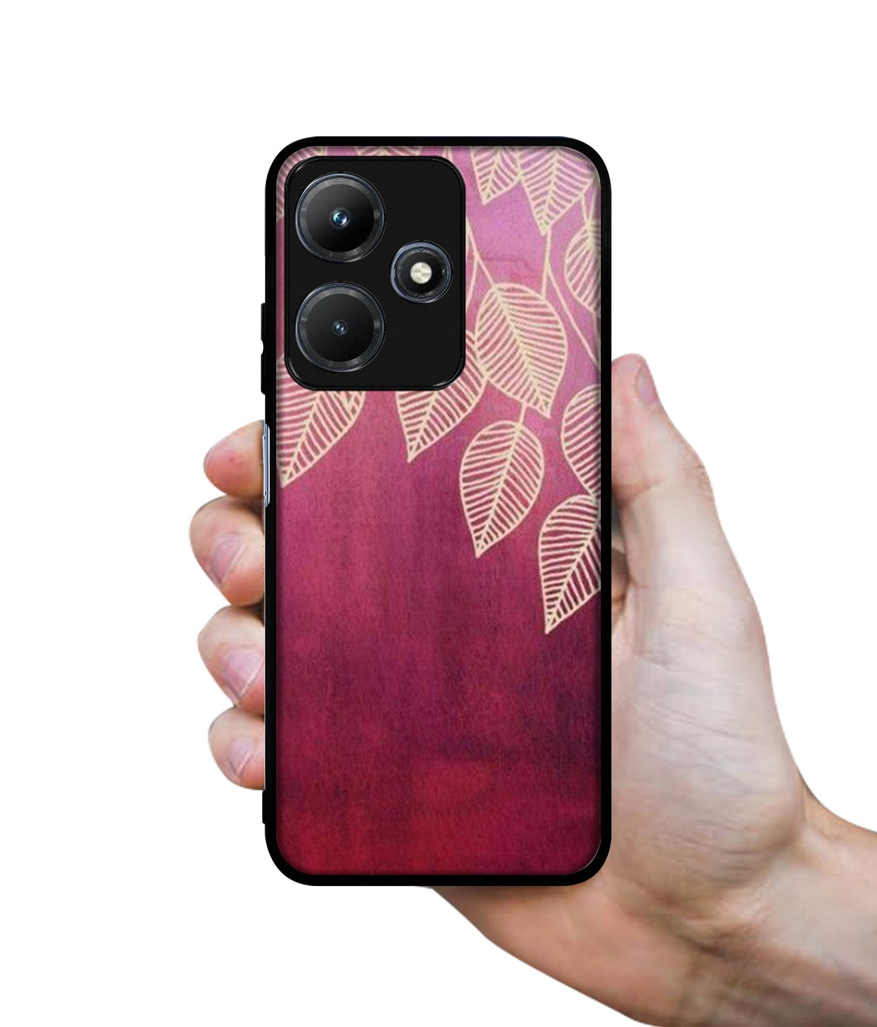 Leaf Pattern Designer 2D Printed Back Case Cover for Infinix Hot 30i 4G