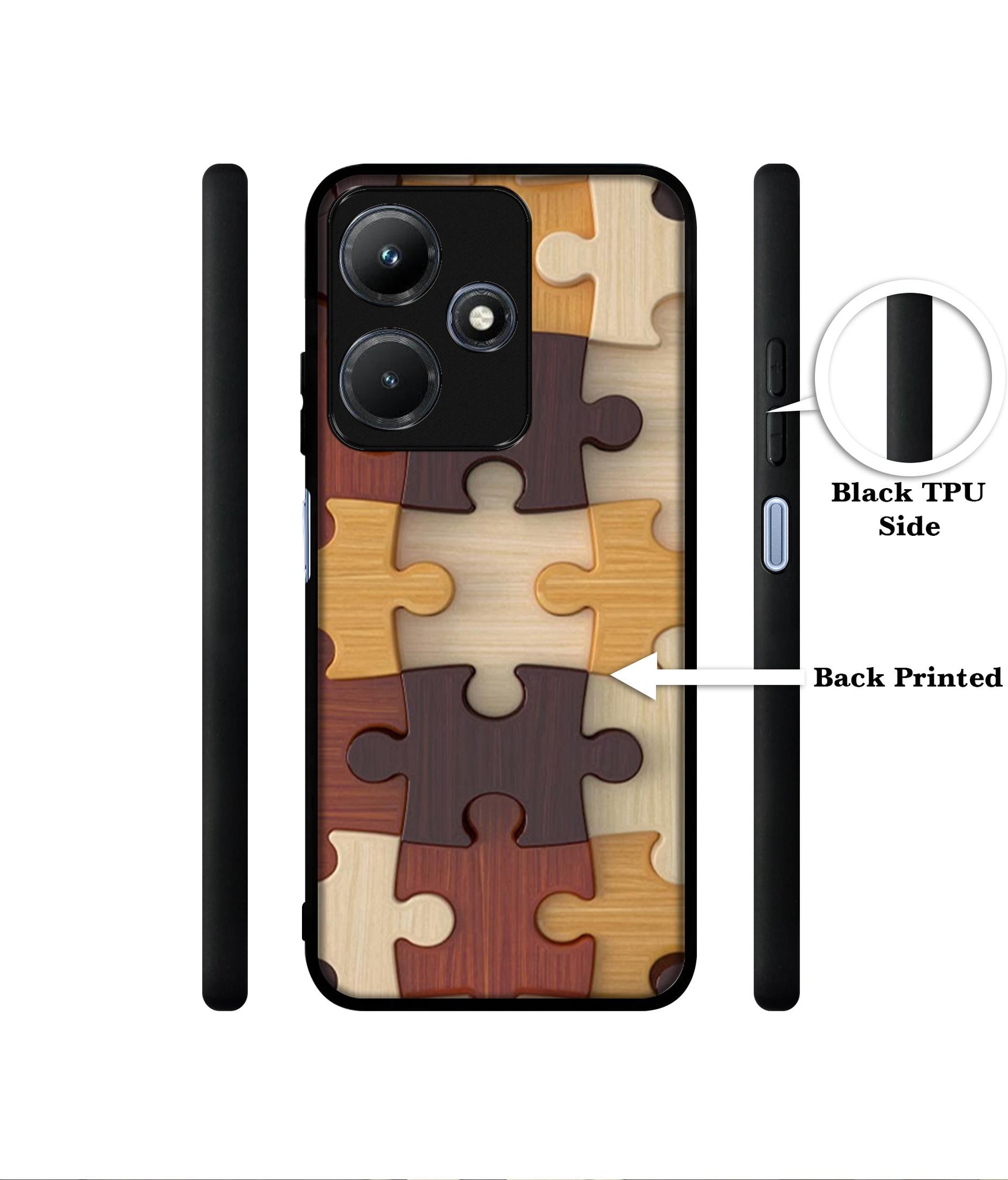 Puzzle Pattern Designer 2D Printed Back Case Cover for Infinix Hot 30i 4G