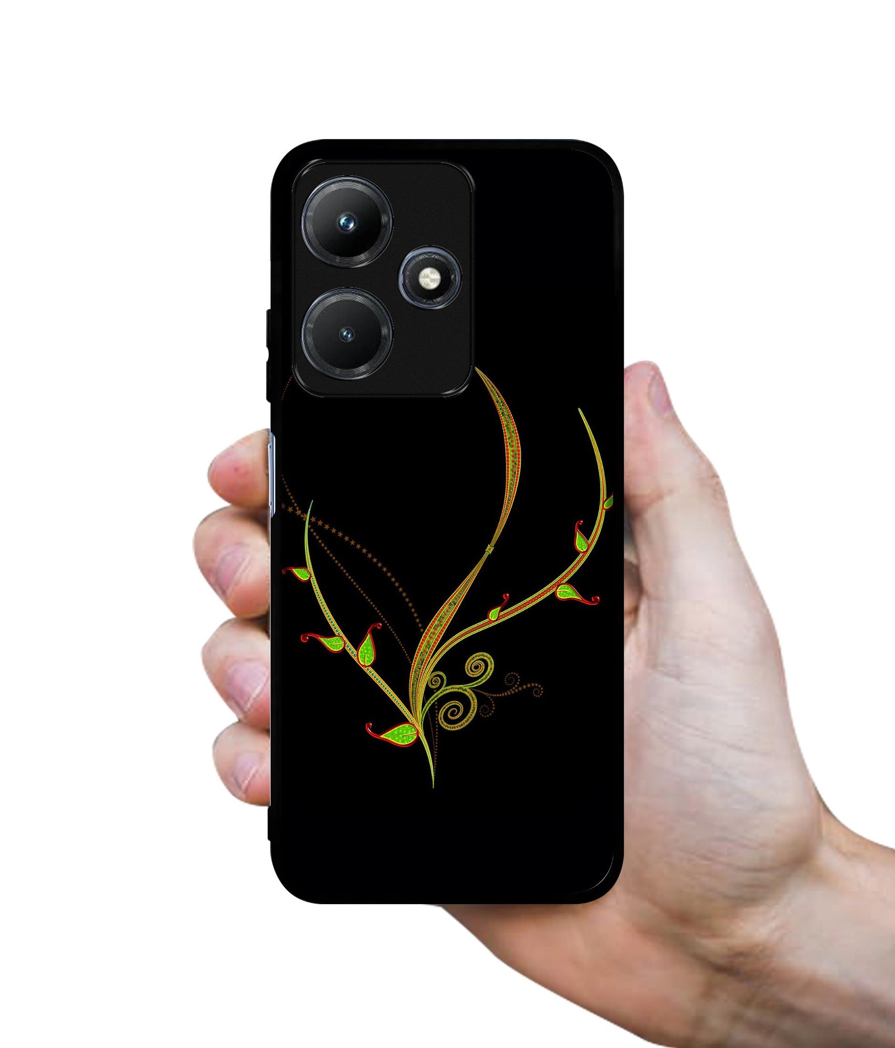 Yellow Pattern Designer 2D Printed Back Case Cover for Infinix Hot 30i 4G