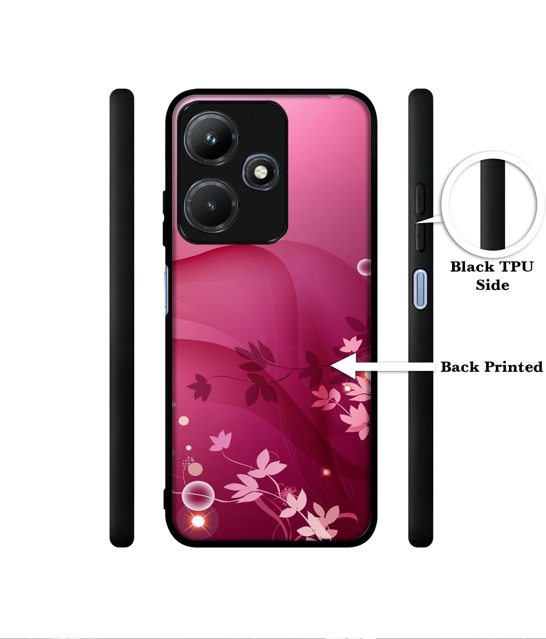 Pink Abstract Designer 2D Printed Back Case Cover for Infinix Hot 30i 4G