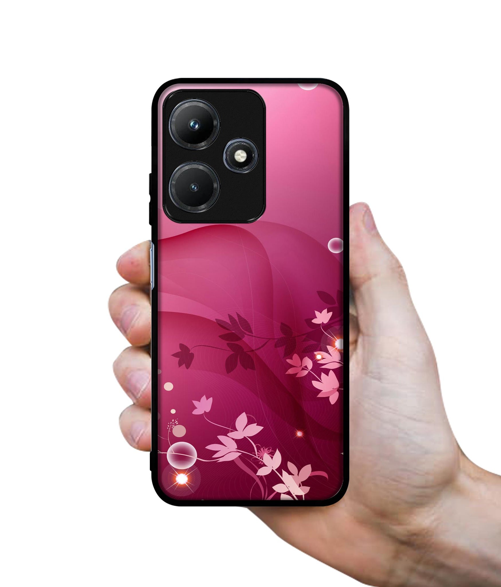 Pink Abstract Designer 2D Printed Back Case Cover for Infinix Hot 30i 4G