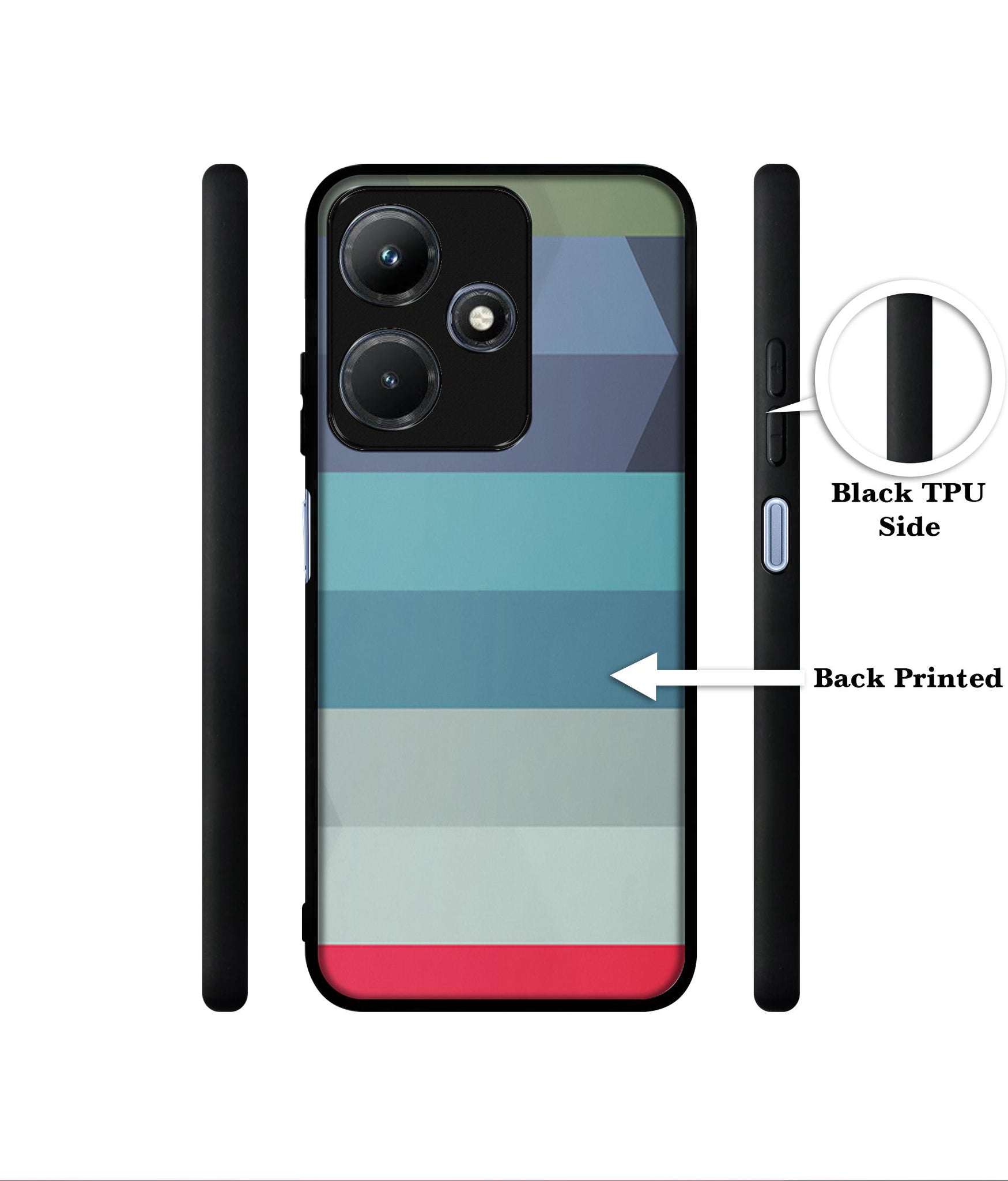 Colorful Lines Designer 2D Printed Back Case Cover for Infinix Hot 30i 4G