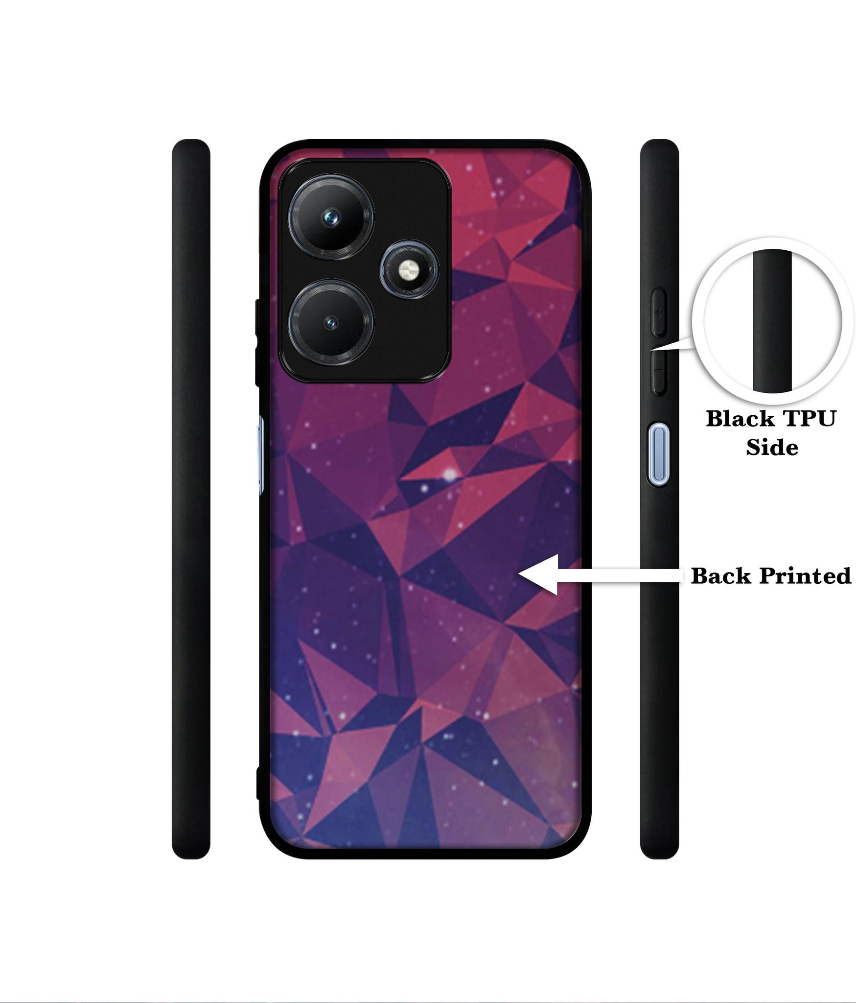 Bad Color Shape Designer 2D Printed Back Case Cover for Infinix Hot 30i 4G