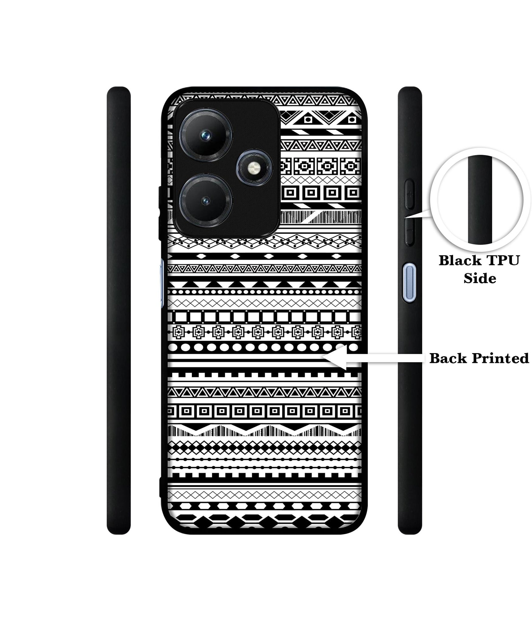 Black & White Patterns Designer 2D Printed Back Case Cover for Infinix Hot 30i 4G