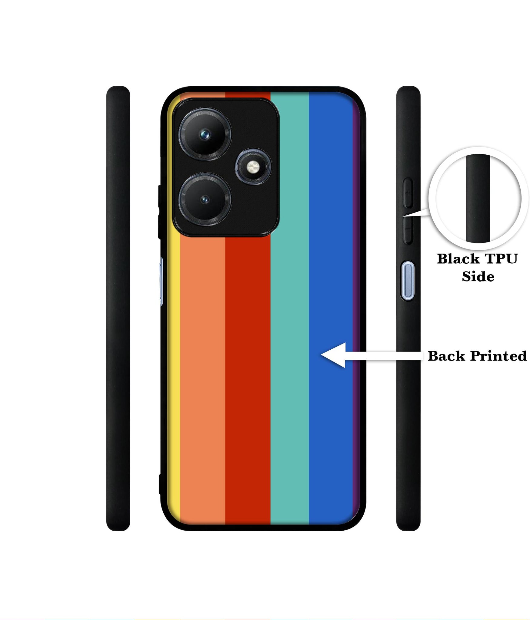 Rainbow Colors Designer 2D Printed Back Case Cover for Infinix Hot 30i 4G