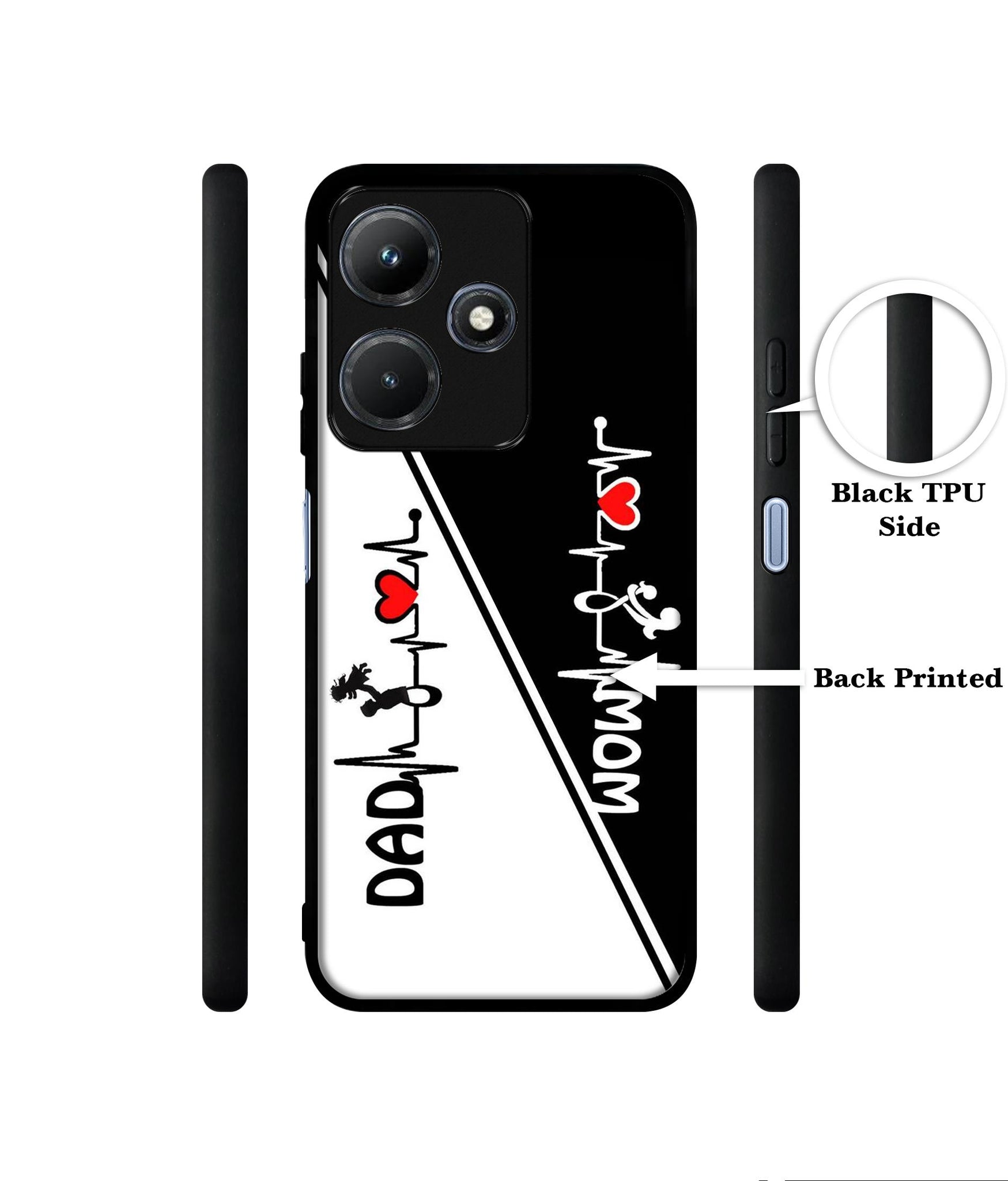 Mom and Dad Lover Designer 2D Printed Back Case Cover for Infinix Hot 30i 4G