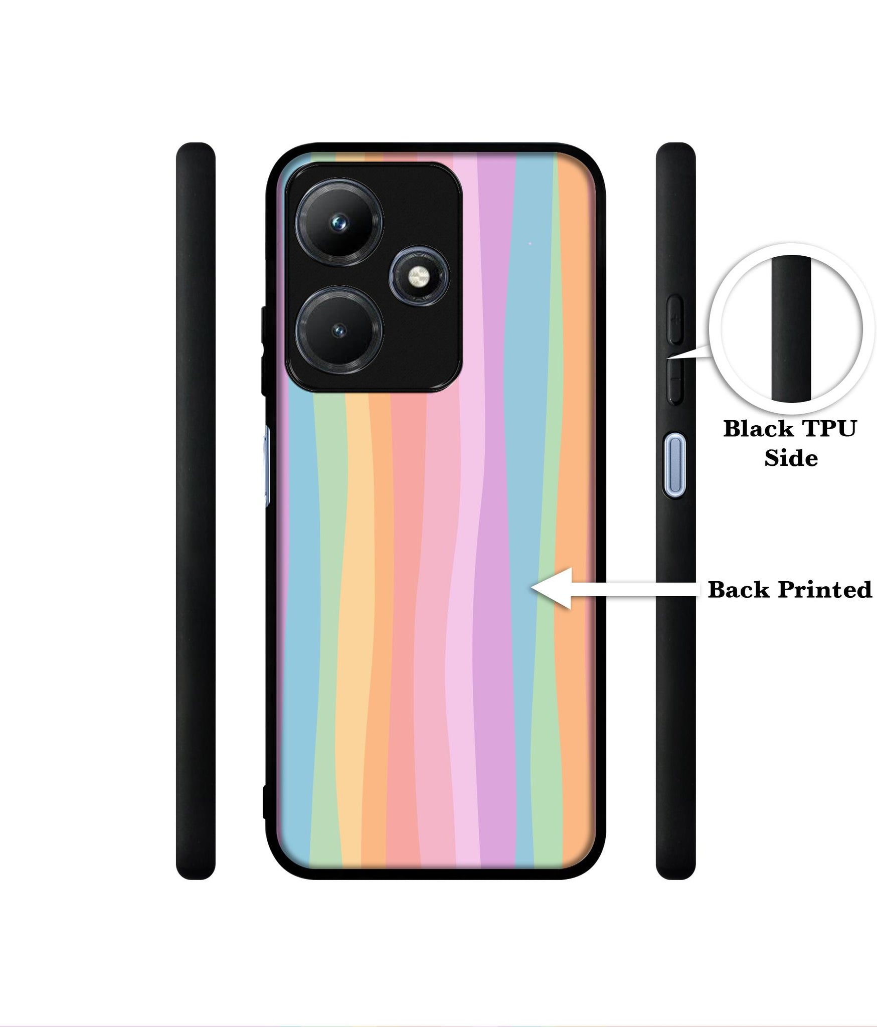 Cool Rainbow Designer 2D Printed Back Case Cover for Infinix Hot 30i 4G