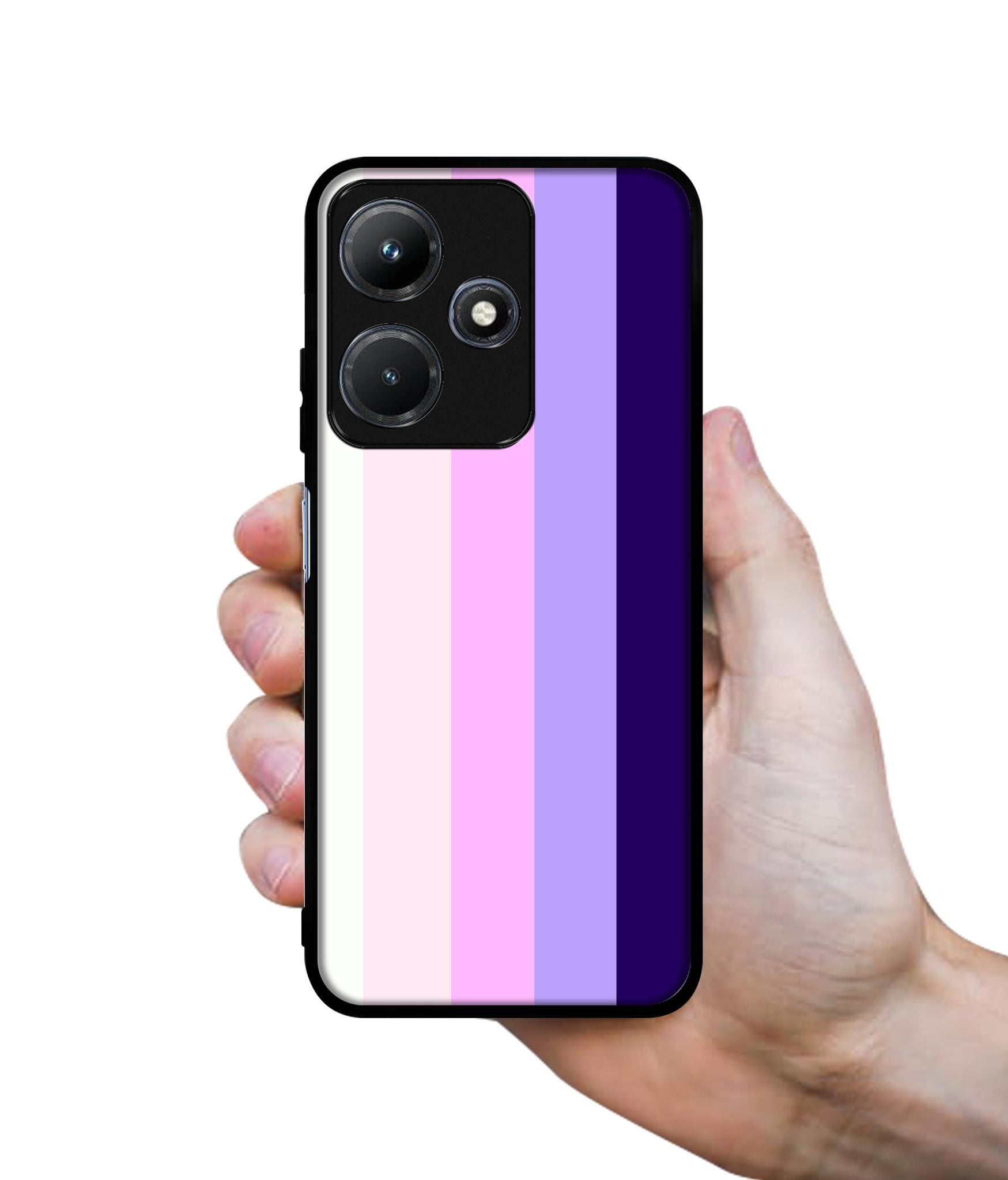 Pink and Purple Lines Designer 2D Printed Back Case Cover for Infinix Hot 30i 4G