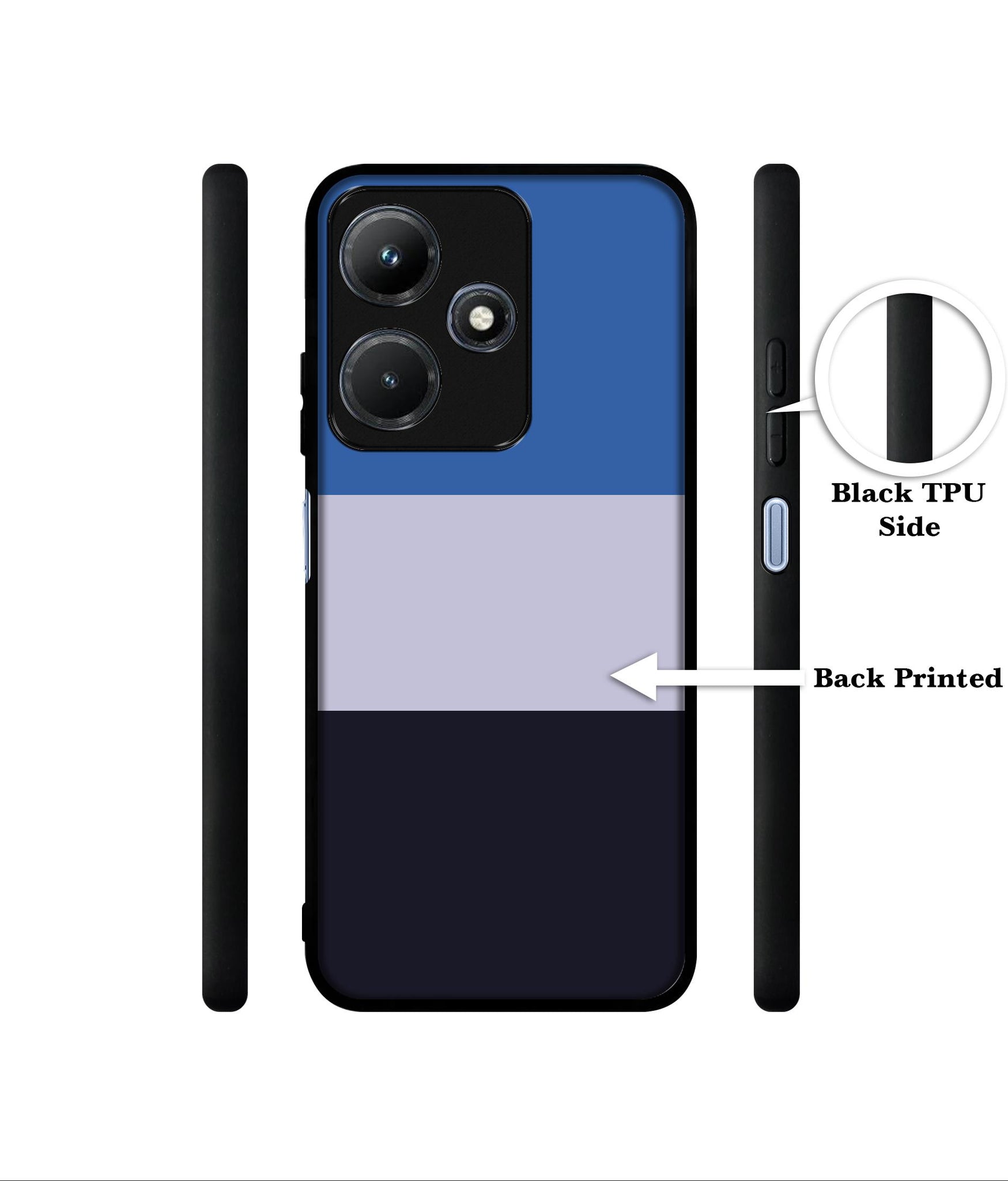 Three Color Stripes Designer 2D Printed Back Case Cover for Infinix Hot 30i 4G