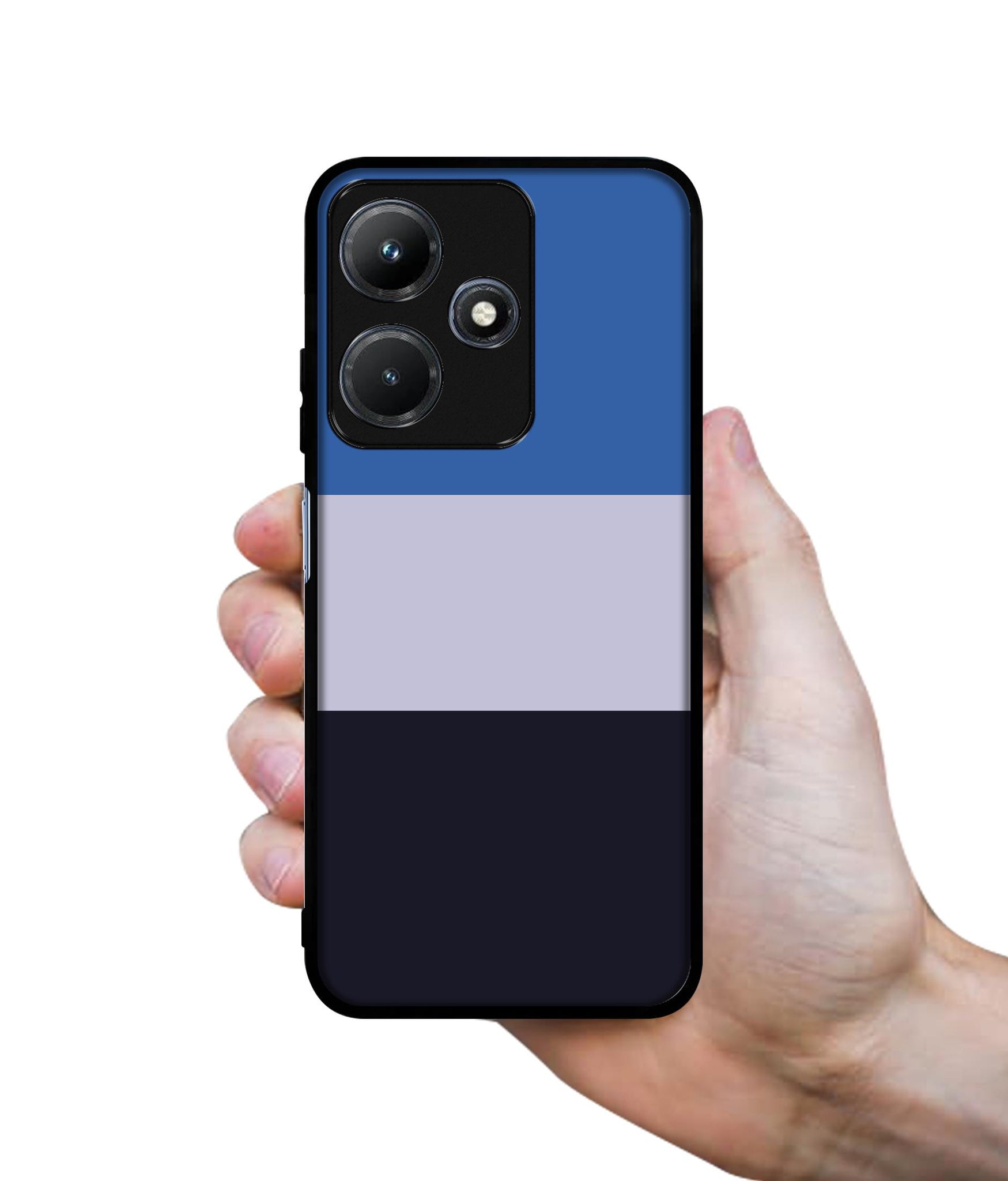 Three Color Stripes Designer 2D Printed Back Case Cover for Infinix Hot 30i 4G