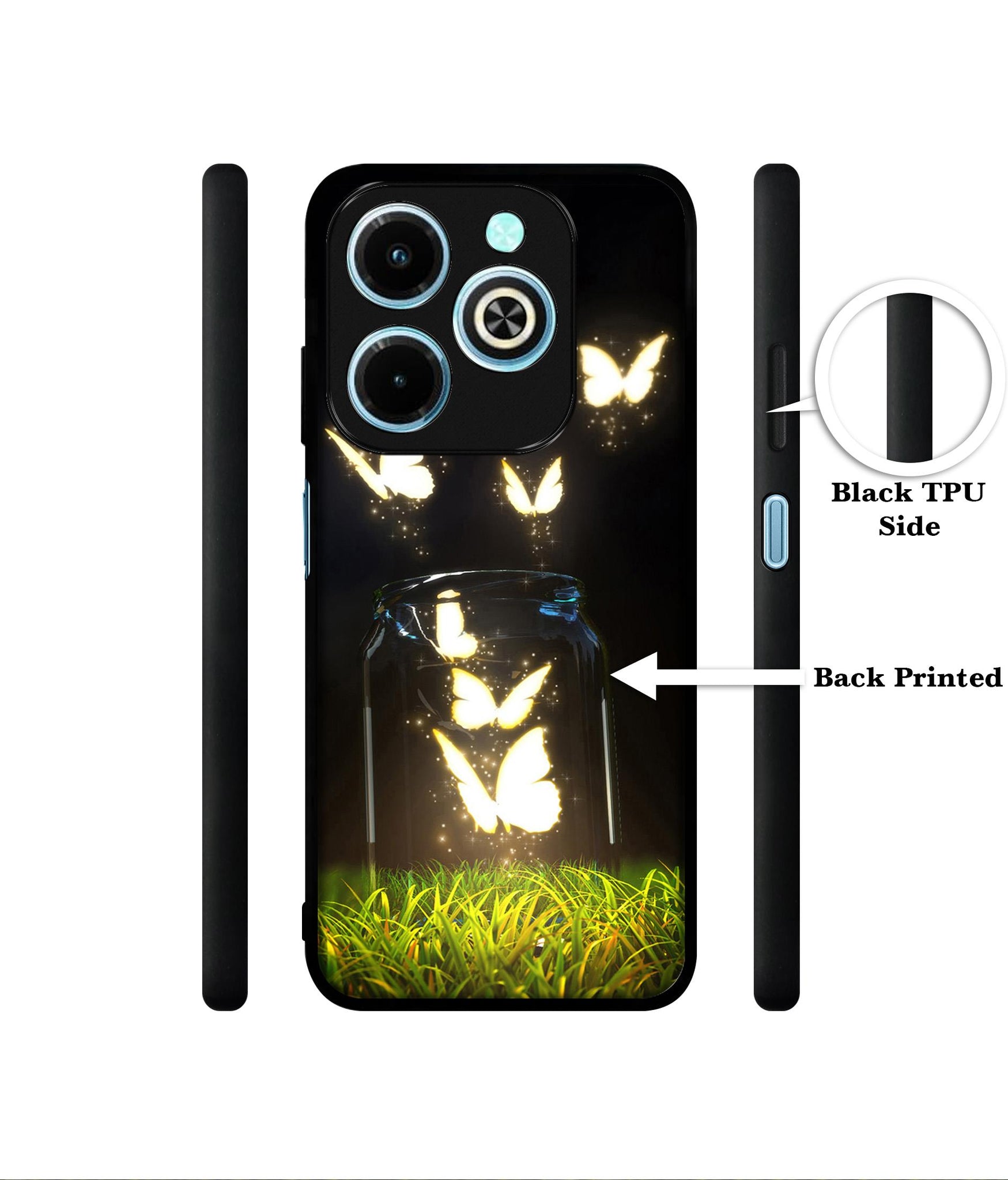 Butterfly Designer 2D Printed Back Case Cover for Infinix Hot 40i 4G / Tecno Spark GO (2024) 4G