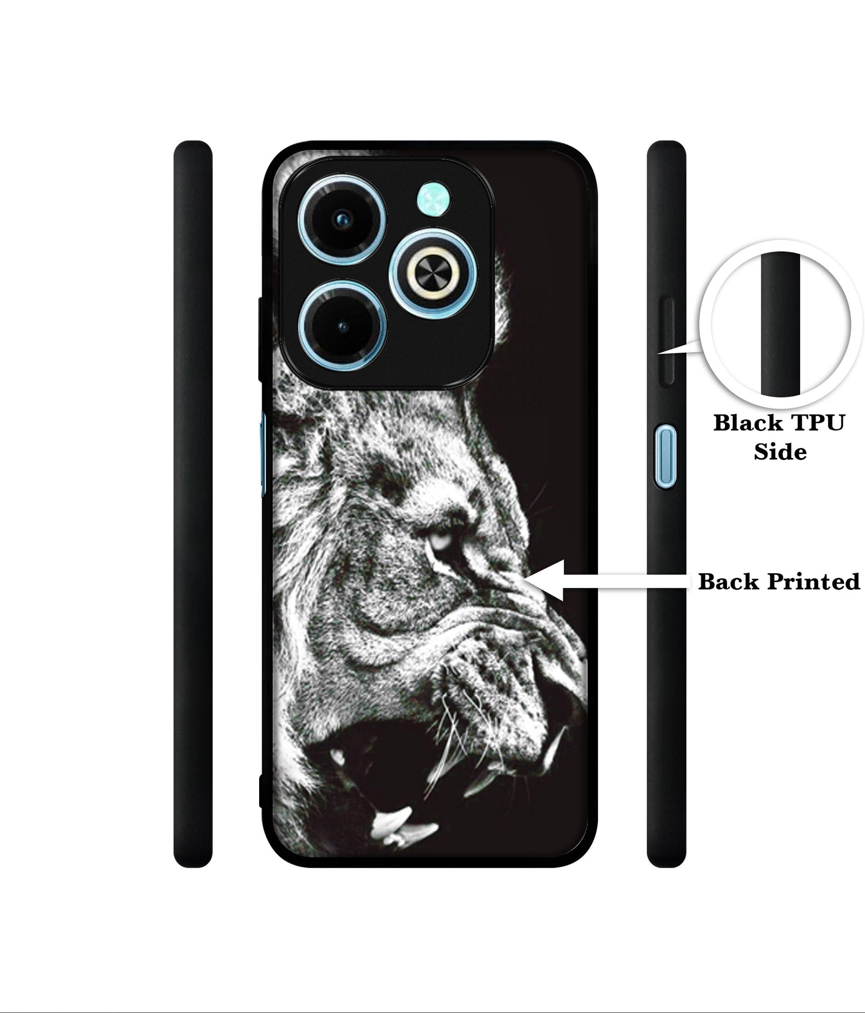 Angry Lion Designer 2D Printed Back Case Cover for Infinix Hot 40i 4G / Tecno Spark GO (2024) 4G