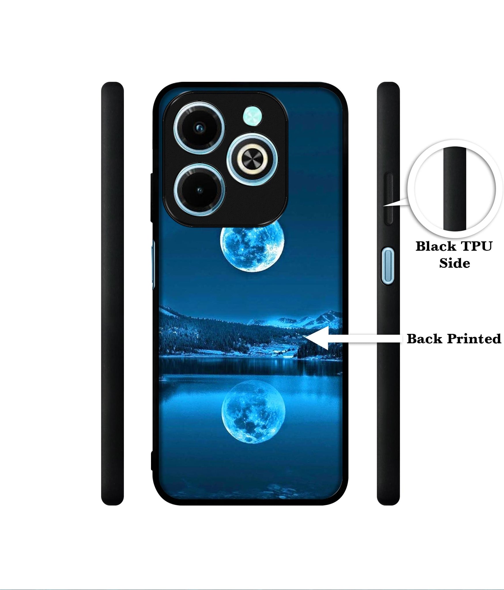 Awesome Moon Designer 2D Printed Back Case Cover for Infinix Hot 40i 4G / Tecno Spark GO (2024) 4G