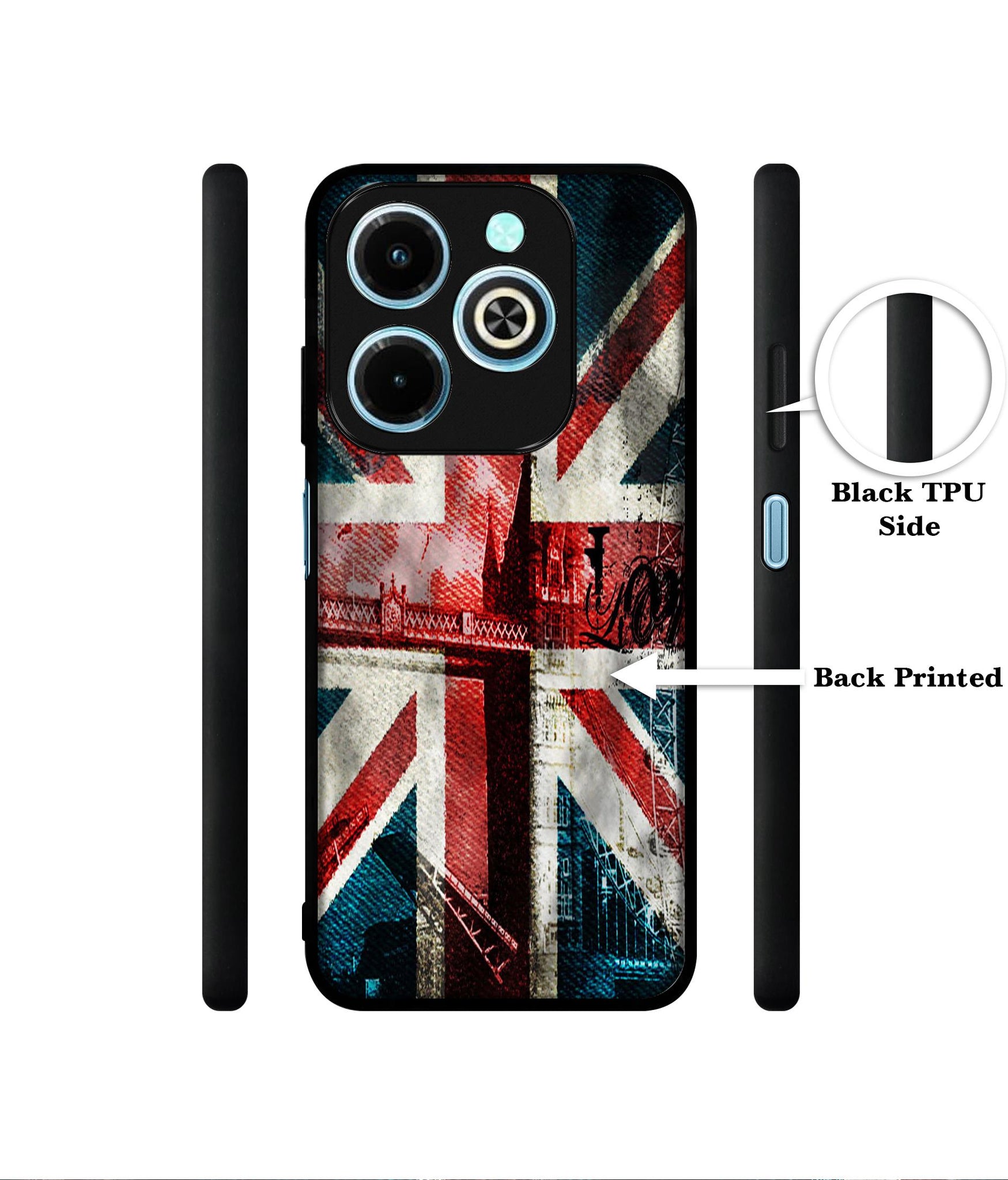 London Flag wallpaper Designer 2D Printed Back Case Cover for Infinix Hot 40i 4G / Tecno Spark GO (2024) 4G