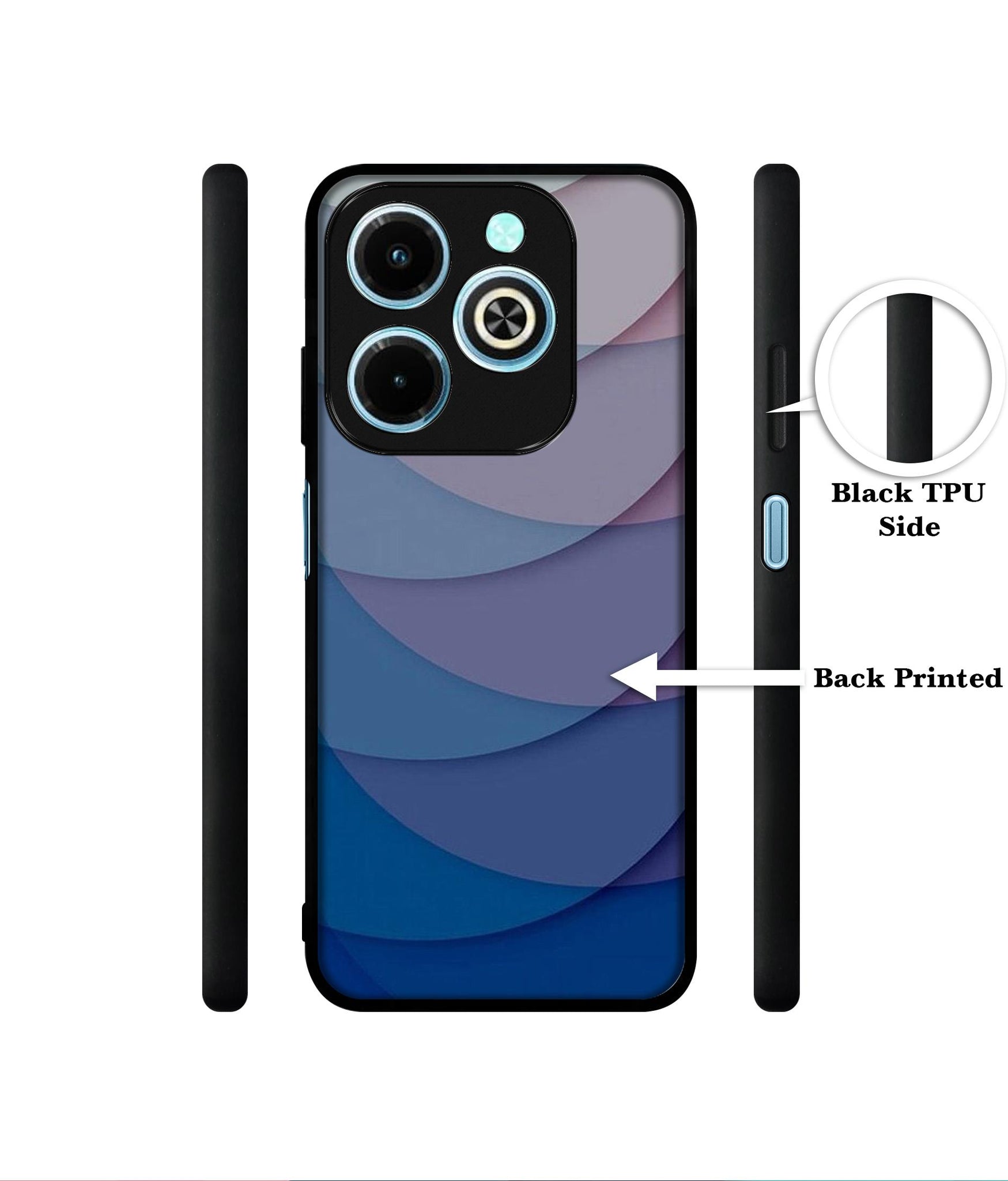 Waves Pattern Print Designer 2D Printed Back Case Cover for Infinix Hot 40i 4G / Tecno Spark GO (2024) 4G