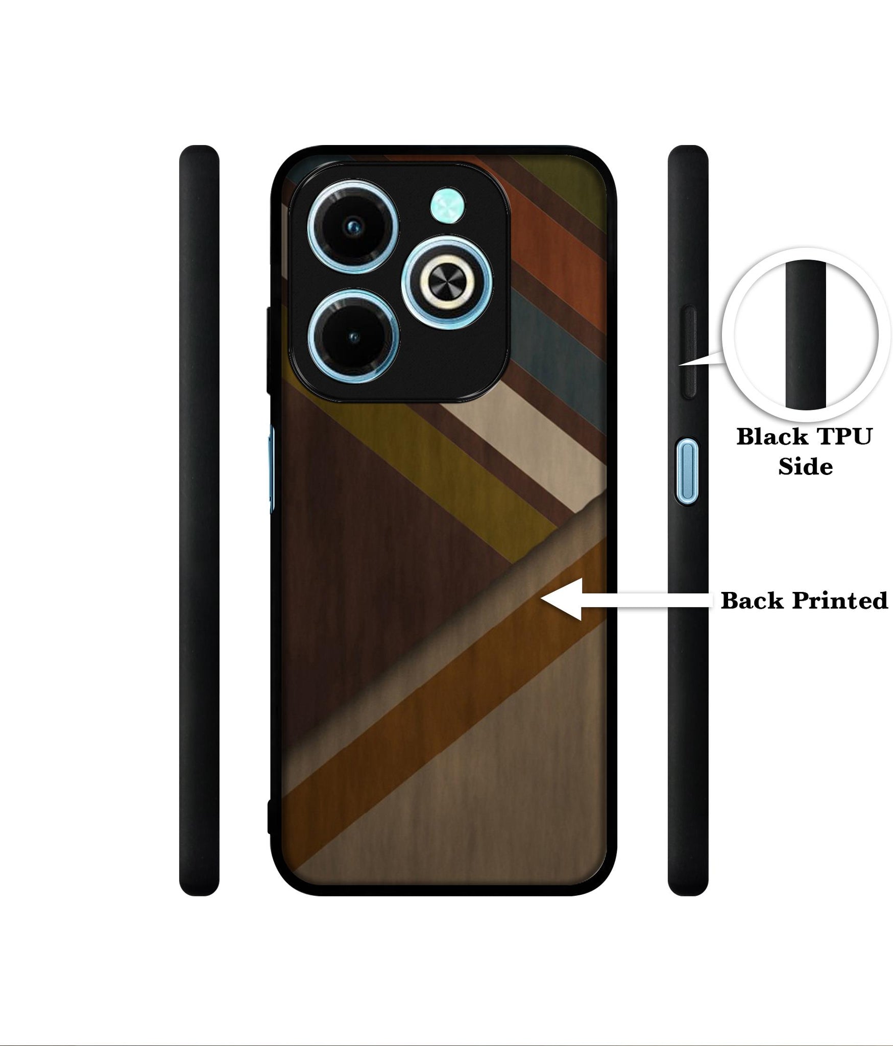 Colorful Wooden Pattern Designer 2D Printed Back Case Cover for Infinix Hot 40i 4G / Tecno Spark GO (2024) 4G