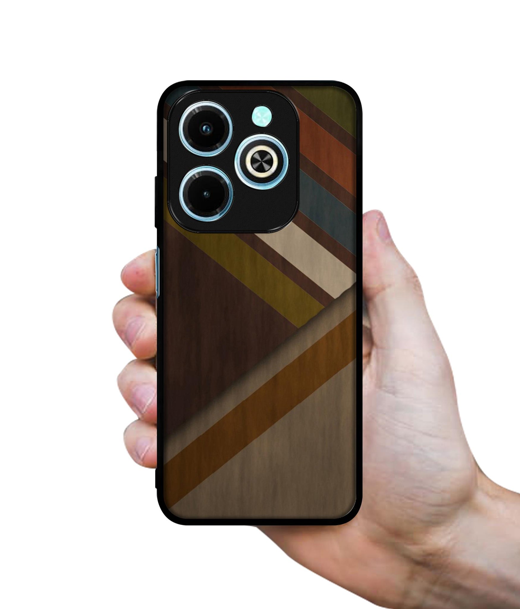 Colorful Wooden Pattern Designer 2D Printed Back Case Cover for Infinix Hot 40i 4G / Tecno Spark GO (2024) 4G