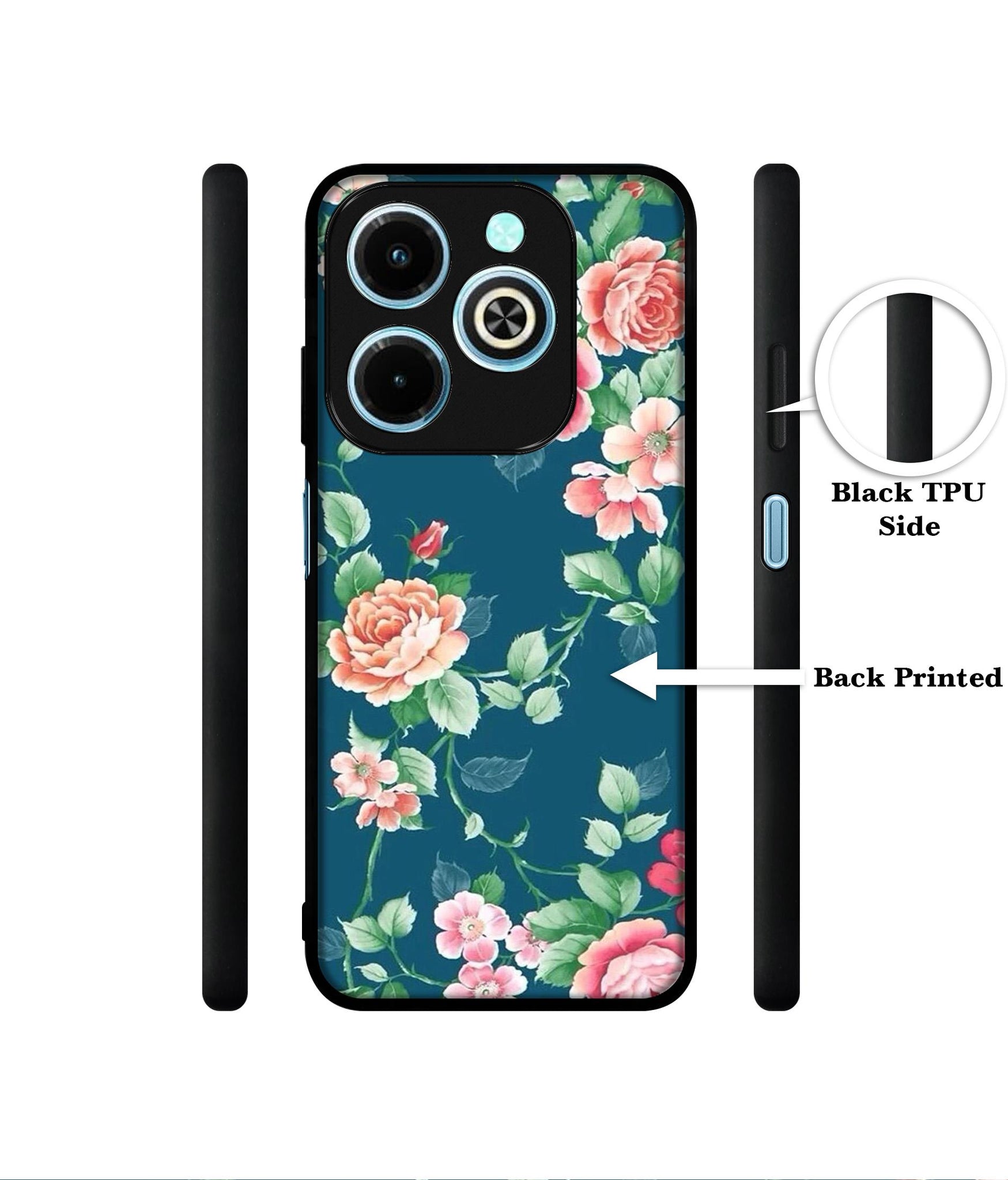 Vintage Floral Designer 2D Printed Back Case Cover for Infinix Hot 40i 4G / Tecno Spark GO (2024) 4G