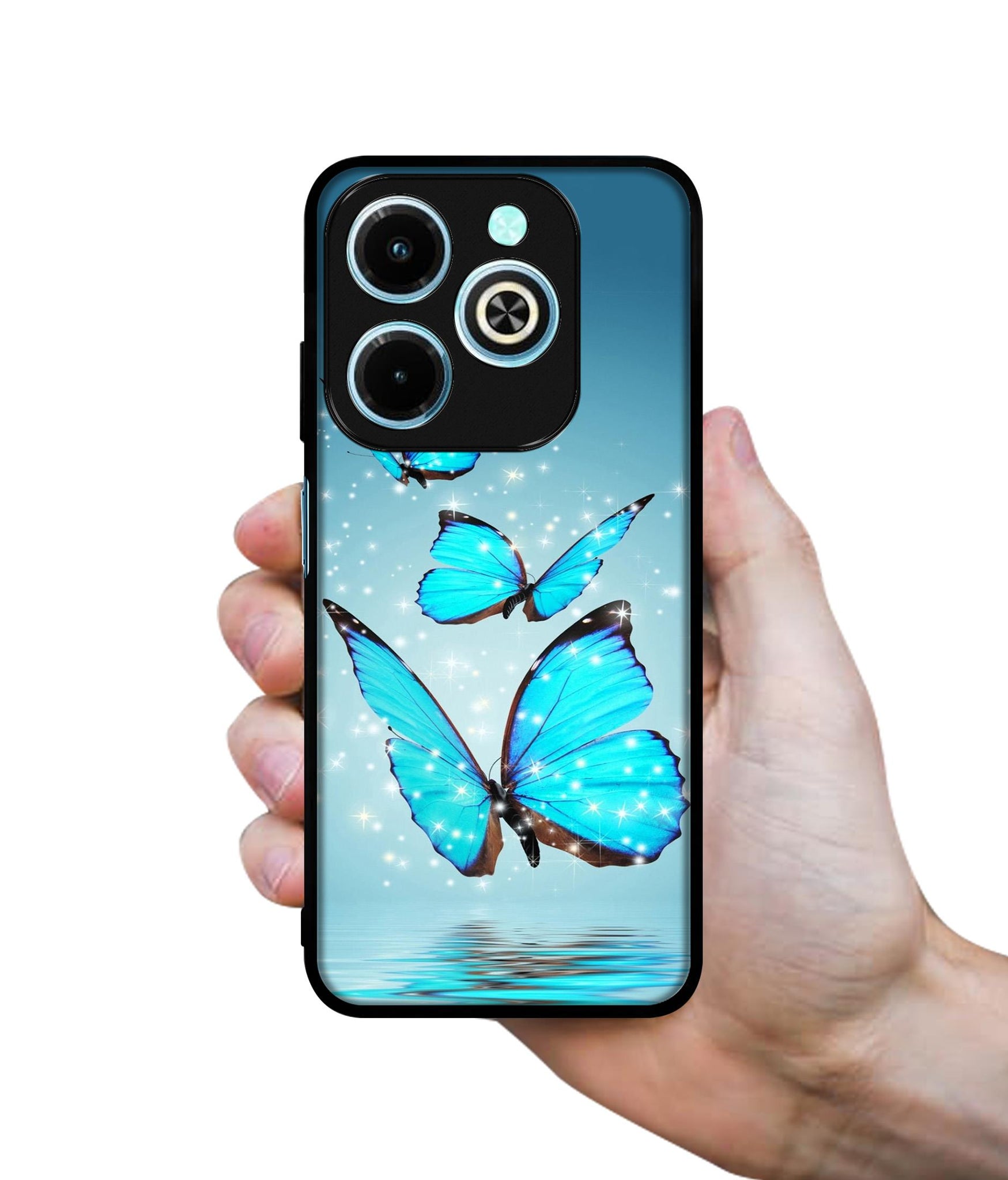 Flying Butterflies Designer 2D Printed Back Case Cover for Infinix Hot 40i 4G / Tecno Spark GO (2024) 4G