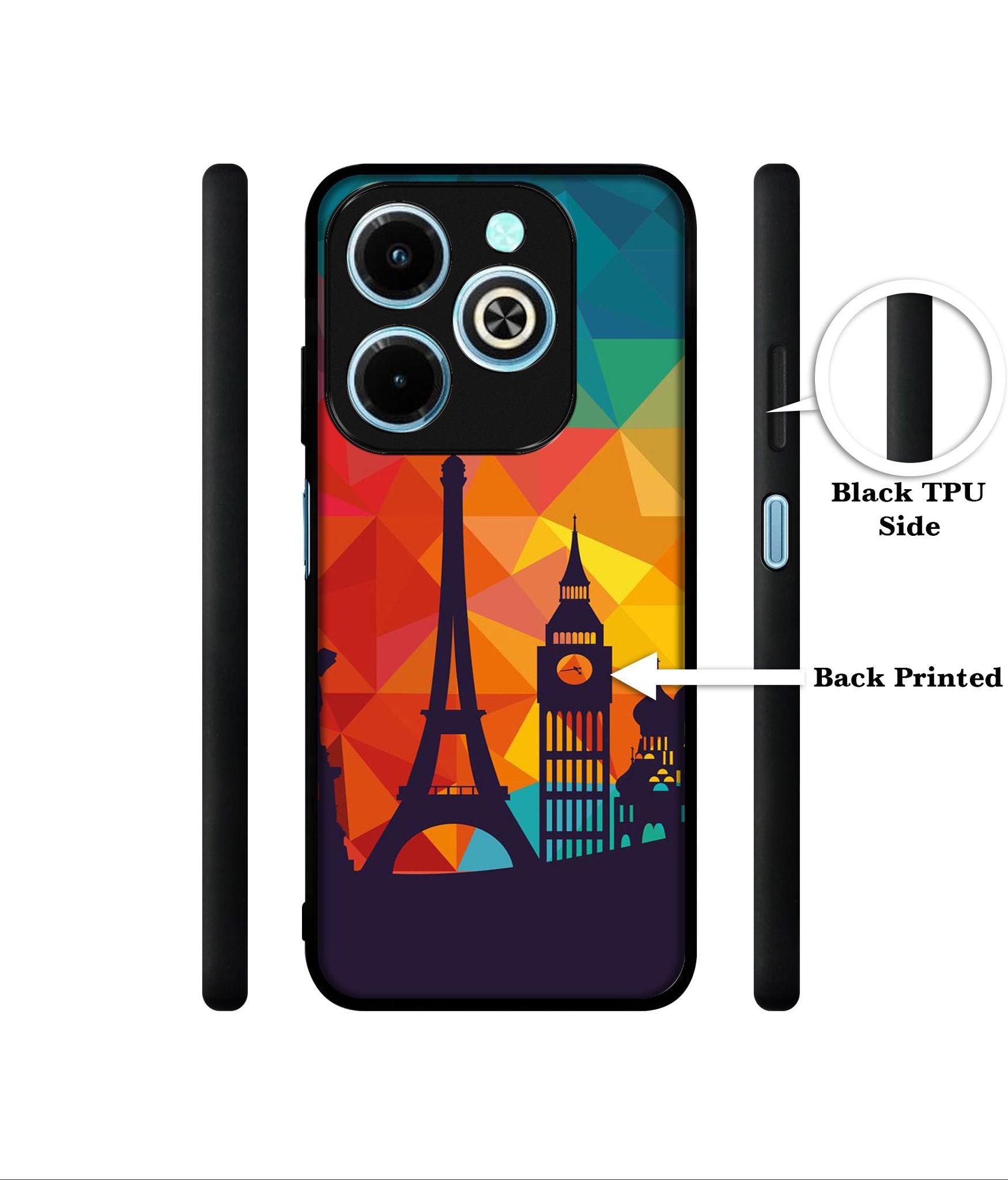 Colored Paris Designer 2D Printed Back Case Cover for Infinix Hot 40i 4G / Tecno Spark GO (2024) 4G