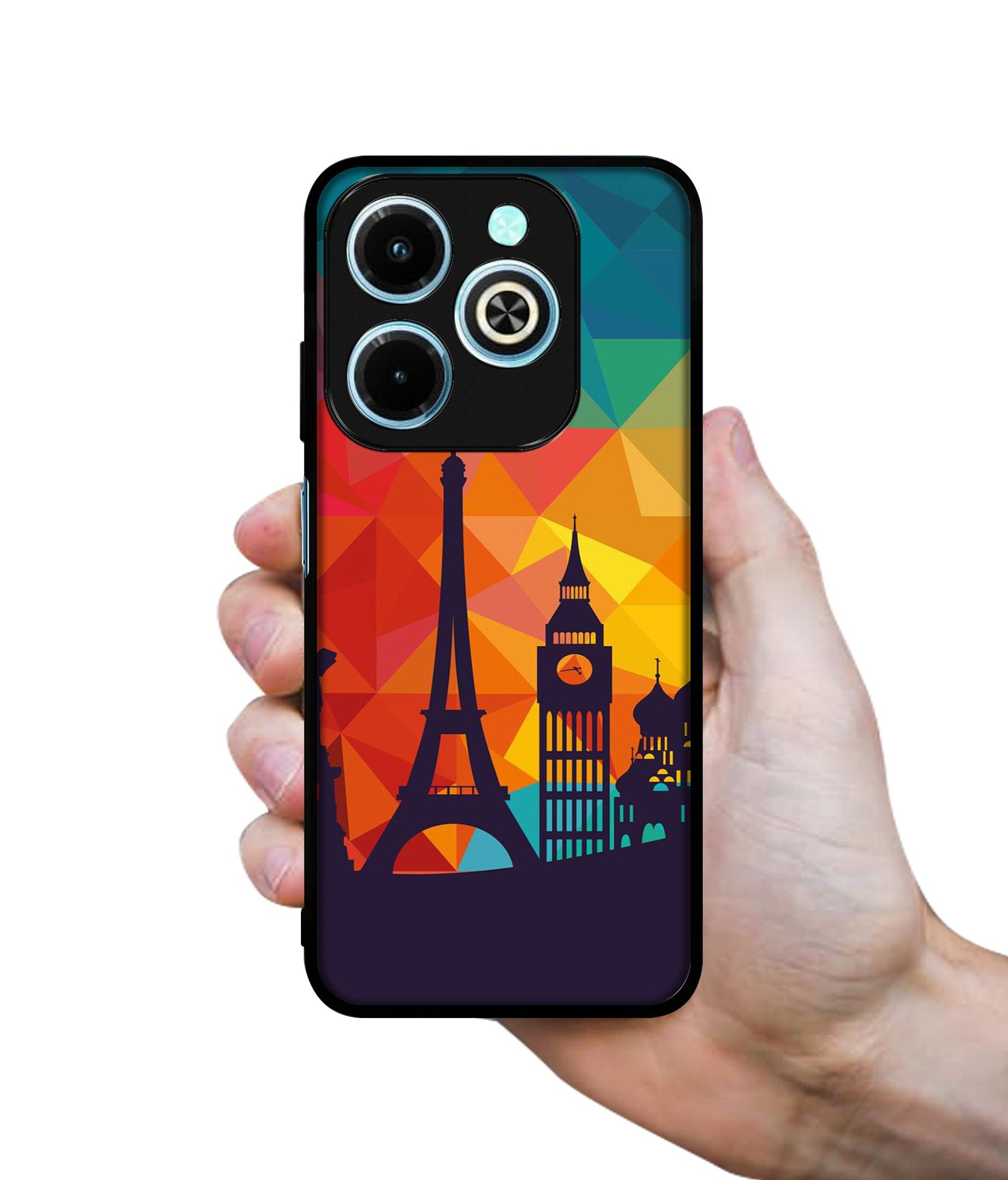 Colored Paris Designer 2D Printed Back Case Cover for Infinix Hot 40i 4G / Tecno Spark GO (2024) 4G
