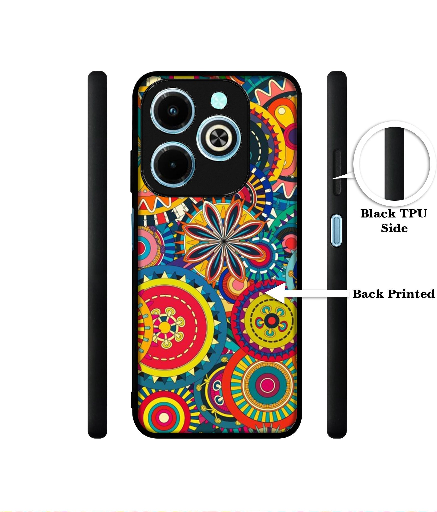 Ring Pattern Print Designer 2D Printed Back Case Cover for Infinix Hot 40i 4G / Tecno Spark GO (2024) 4G