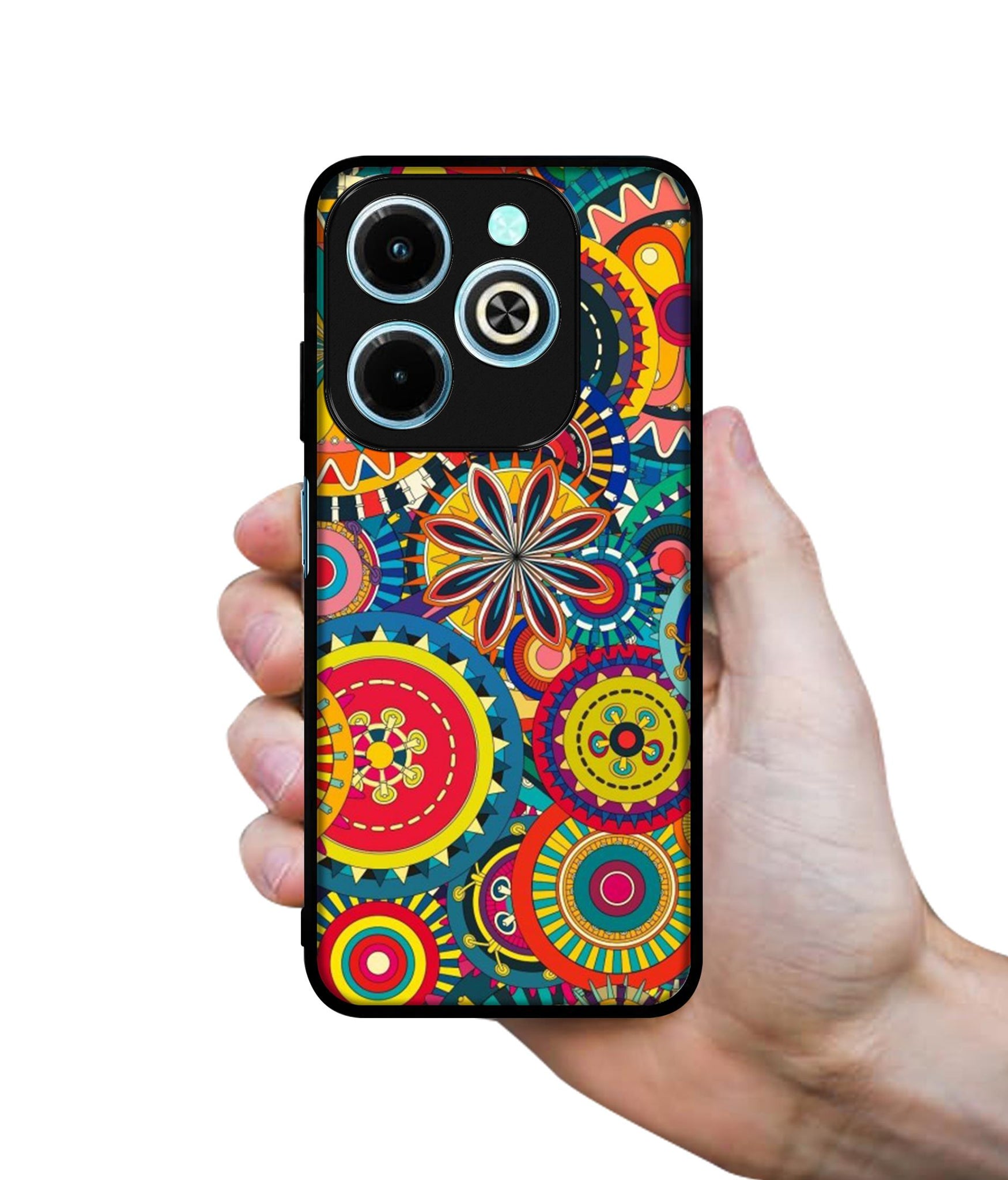 Ring Pattern Print Designer 2D Printed Back Case Cover for Infinix Hot 40i 4G / Tecno Spark GO (2024) 4G