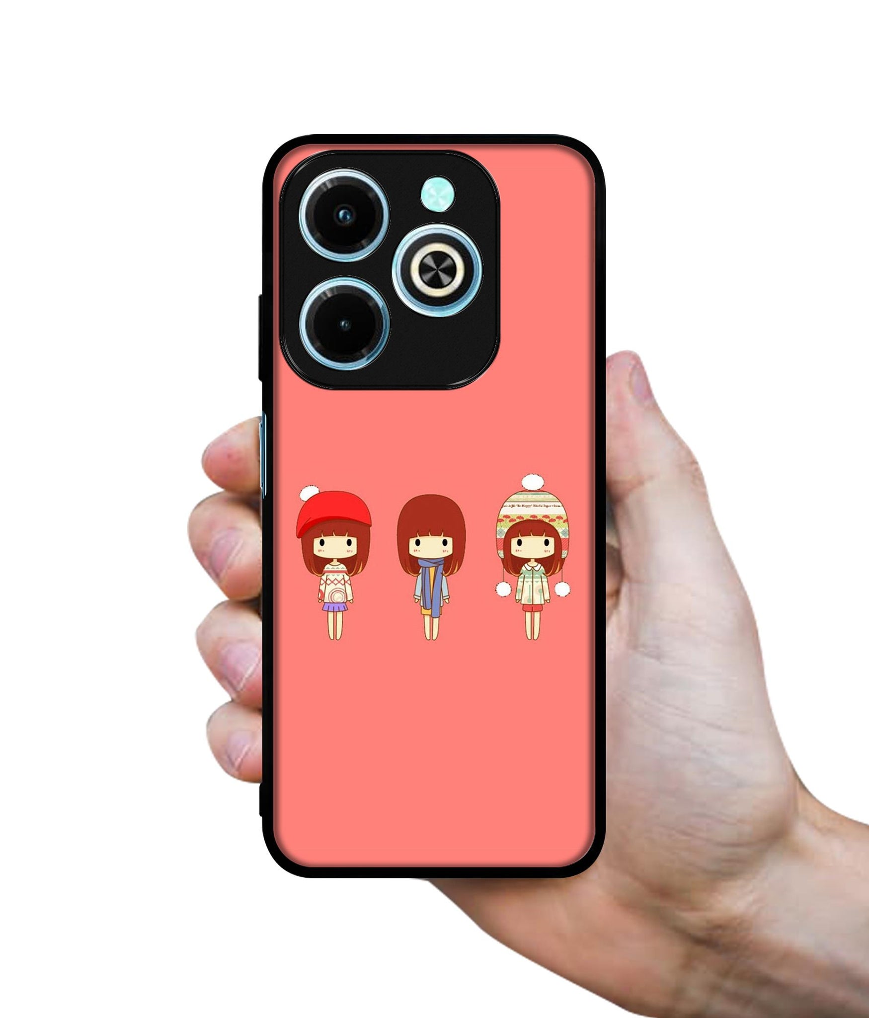 Cute Girls Designer 2D Printed Back Case Cover for Infinix Hot 40i 4G / Tecno Spark GO (2024) 4G