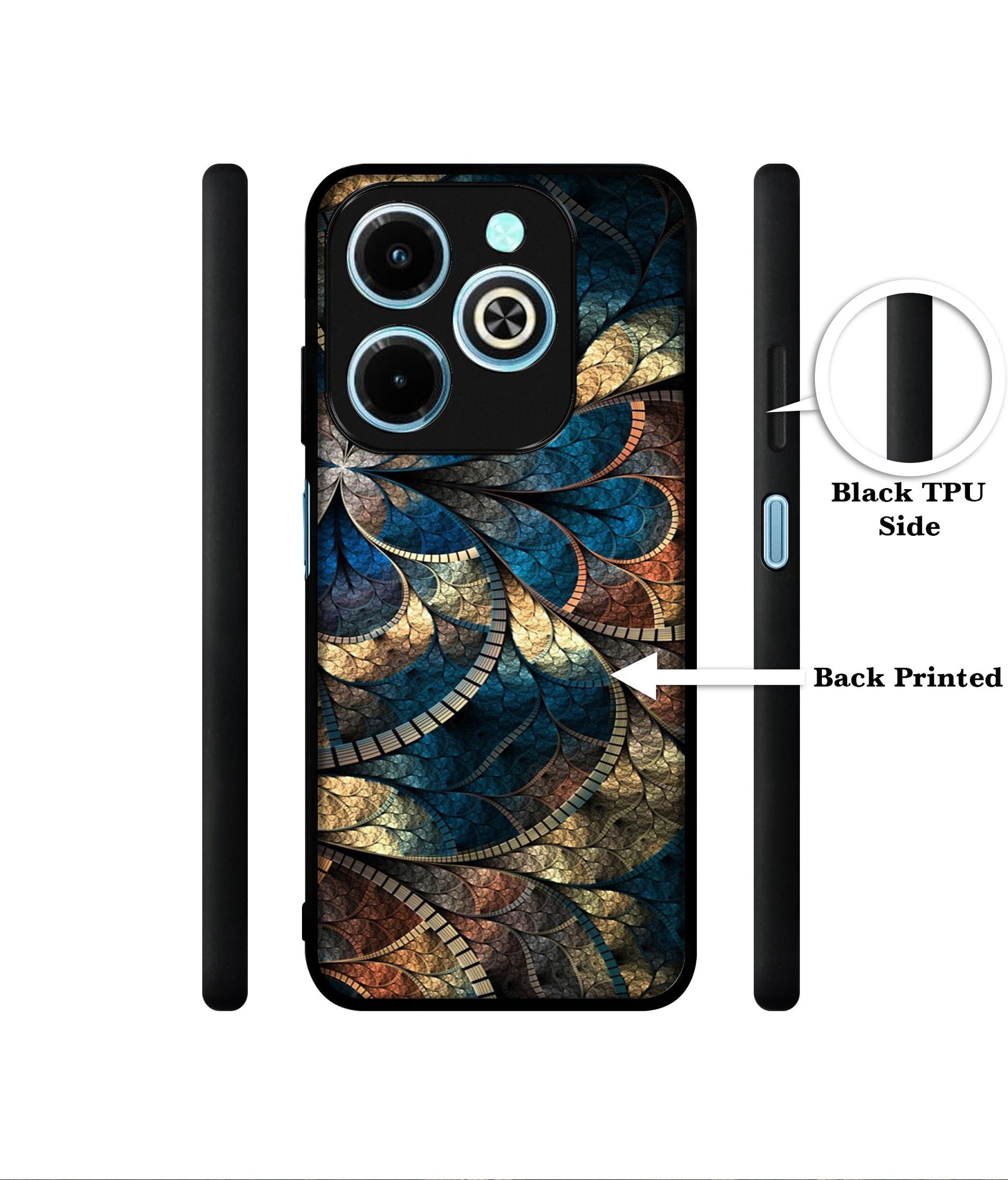 Fractional Pattern Designer 2D Printed Back Case Cover for Infinix Hot 40i 4G / Tecno Spark GO (2024) 4G