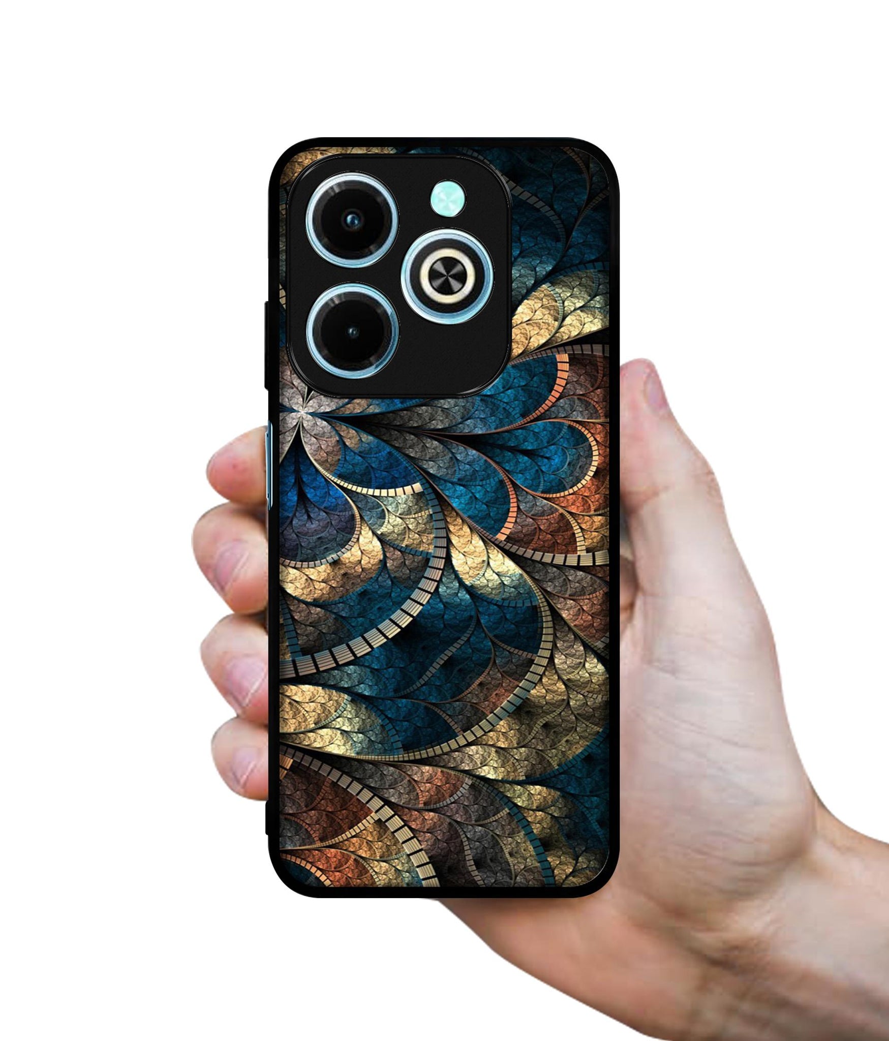 Fractional Pattern Designer 2D Printed Back Case Cover for Infinix Hot 40i 4G / Tecno Spark GO (2024) 4G