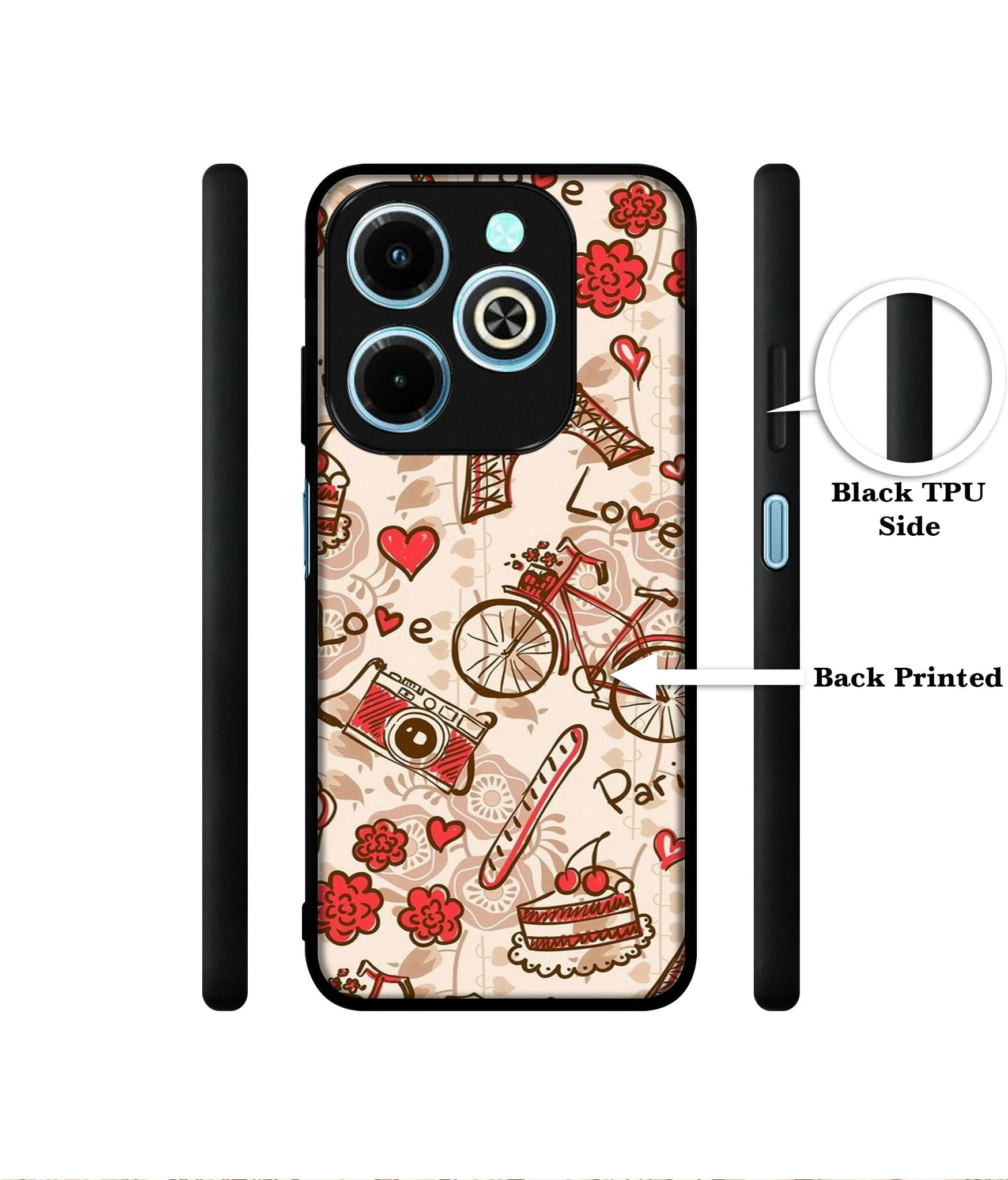 Vintage Paris Designer 2D Printed Back Case Cover for Infinix Hot 40i 4G / Tecno Spark GO (2024) 4G