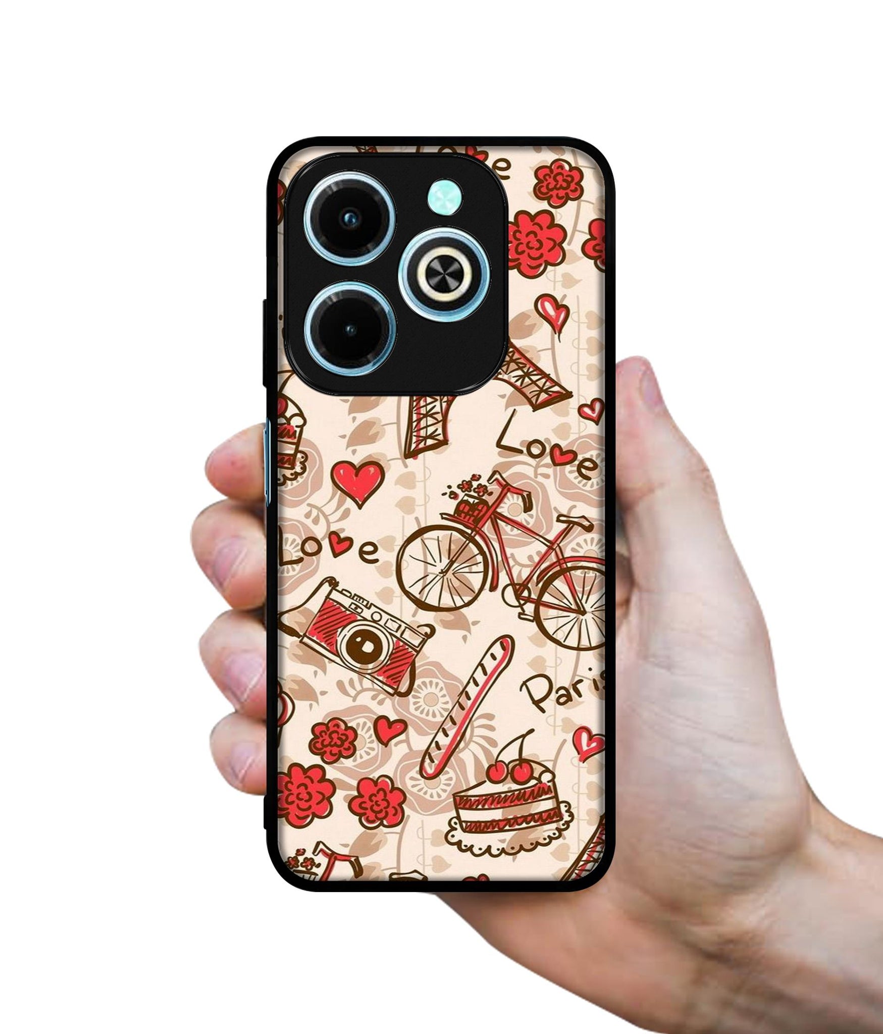 Vintage Paris Designer 2D Printed Back Case Cover for Infinix Hot 40i 4G / Tecno Spark GO (2024) 4G