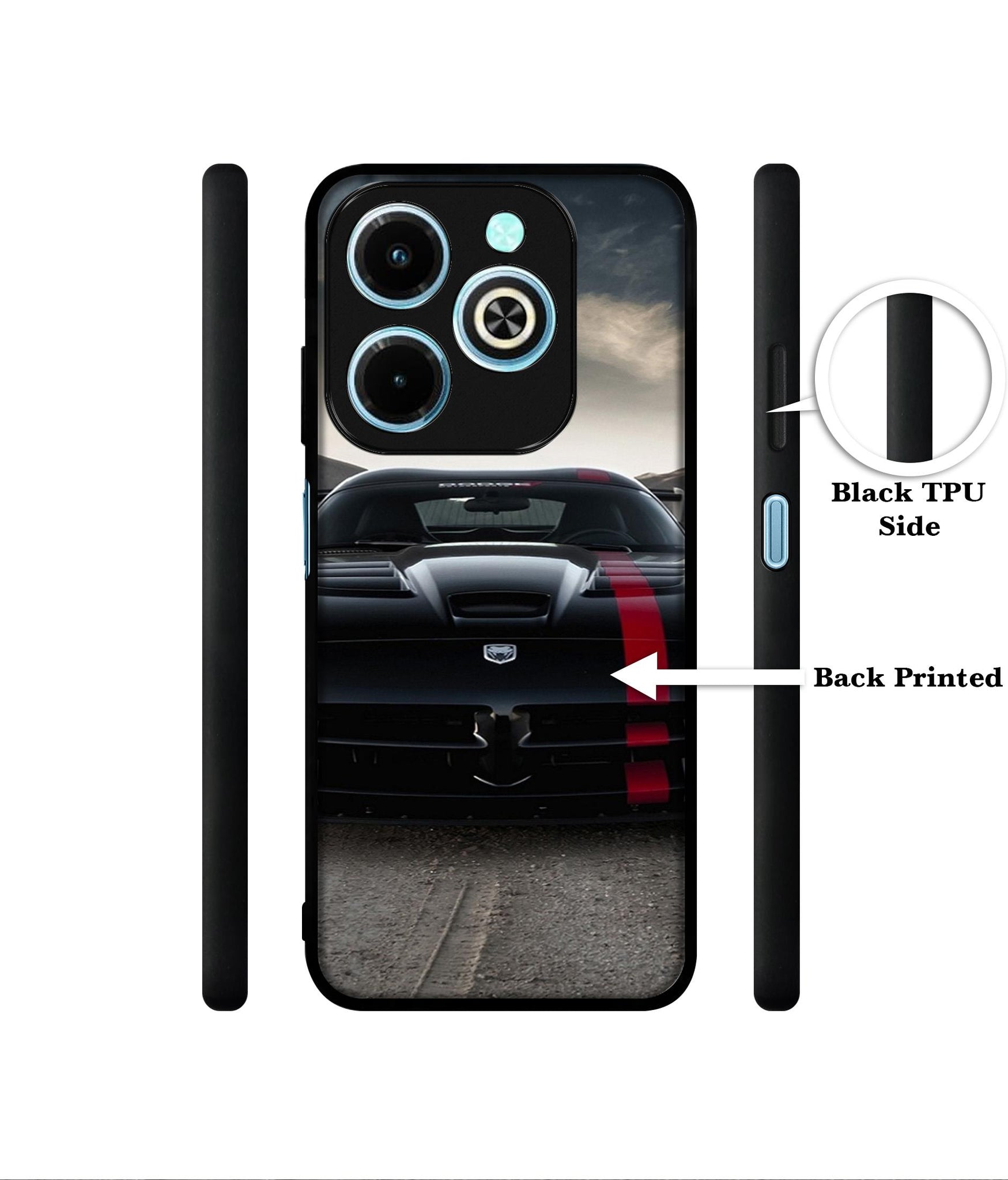 Sports Car Pattern Designer 2D Printed Back Case Cover for Infinix Hot 40i 4G / Tecno Spark GO (2024) 4G