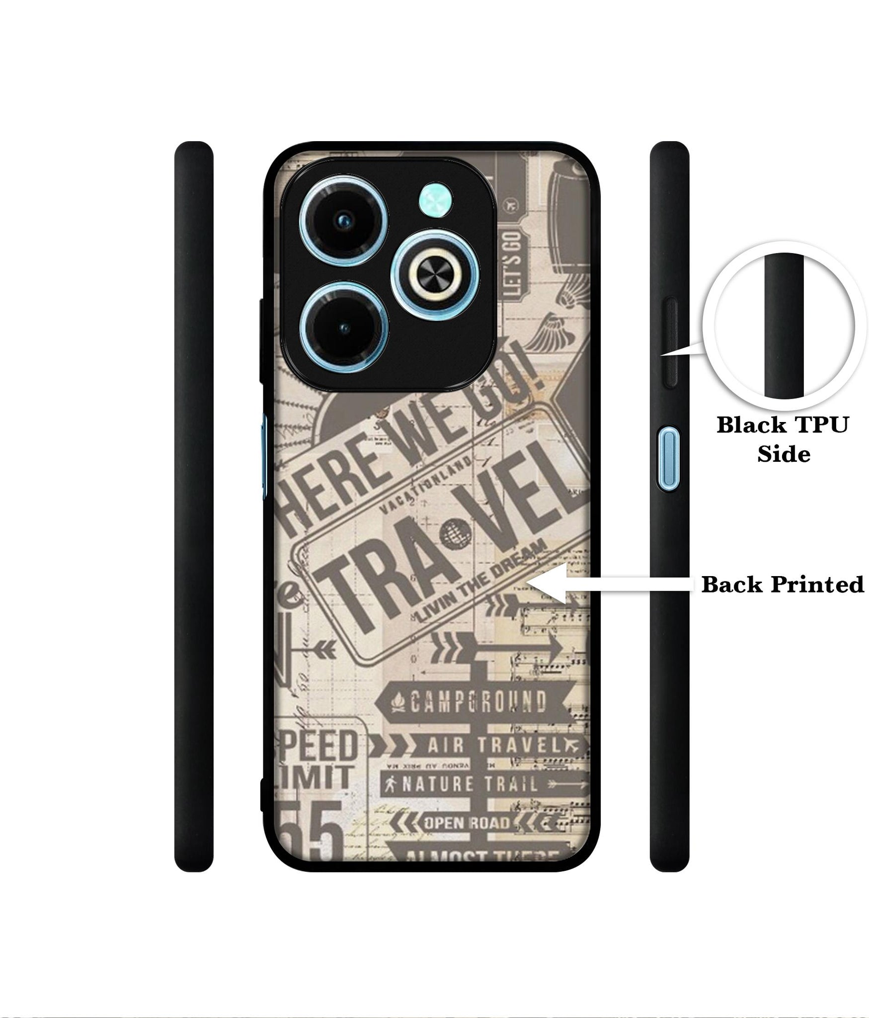 Travel Designer 2D Printed Back Case Cover for Infinix Hot 40i 4G / Tecno Spark GO (2024) 4G