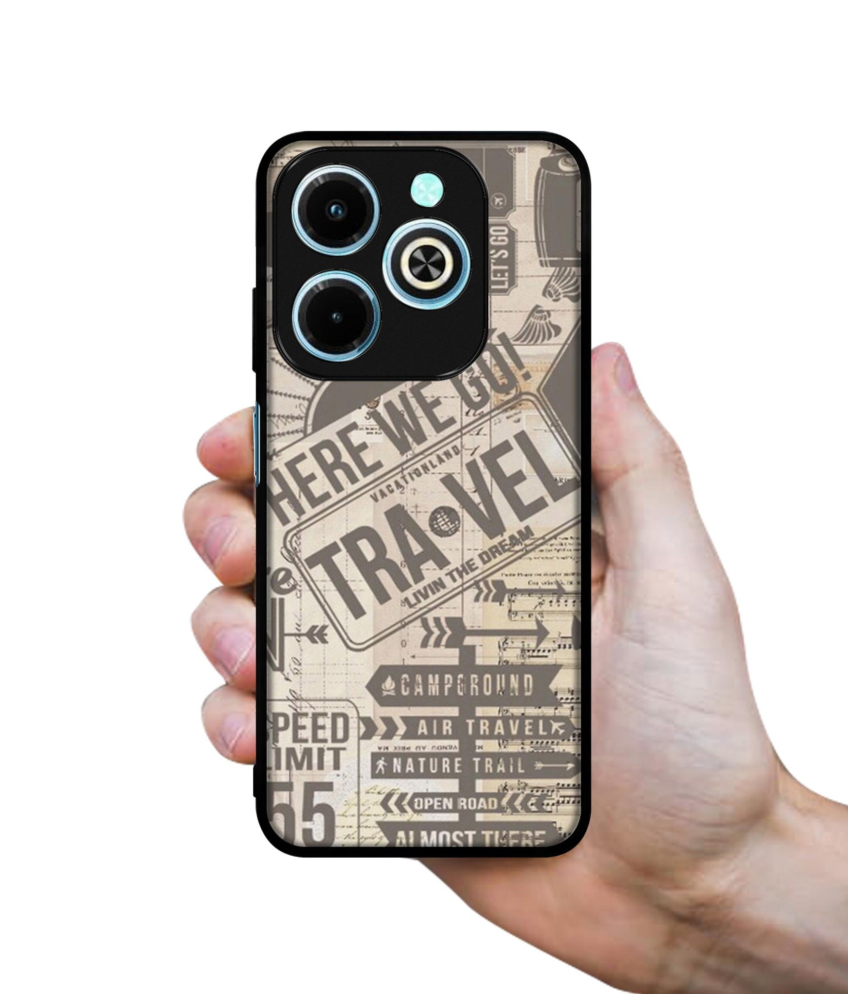 Travel Designer 2D Printed Back Case Cover for Infinix Hot 40i 4G / Tecno Spark GO (2024) 4G