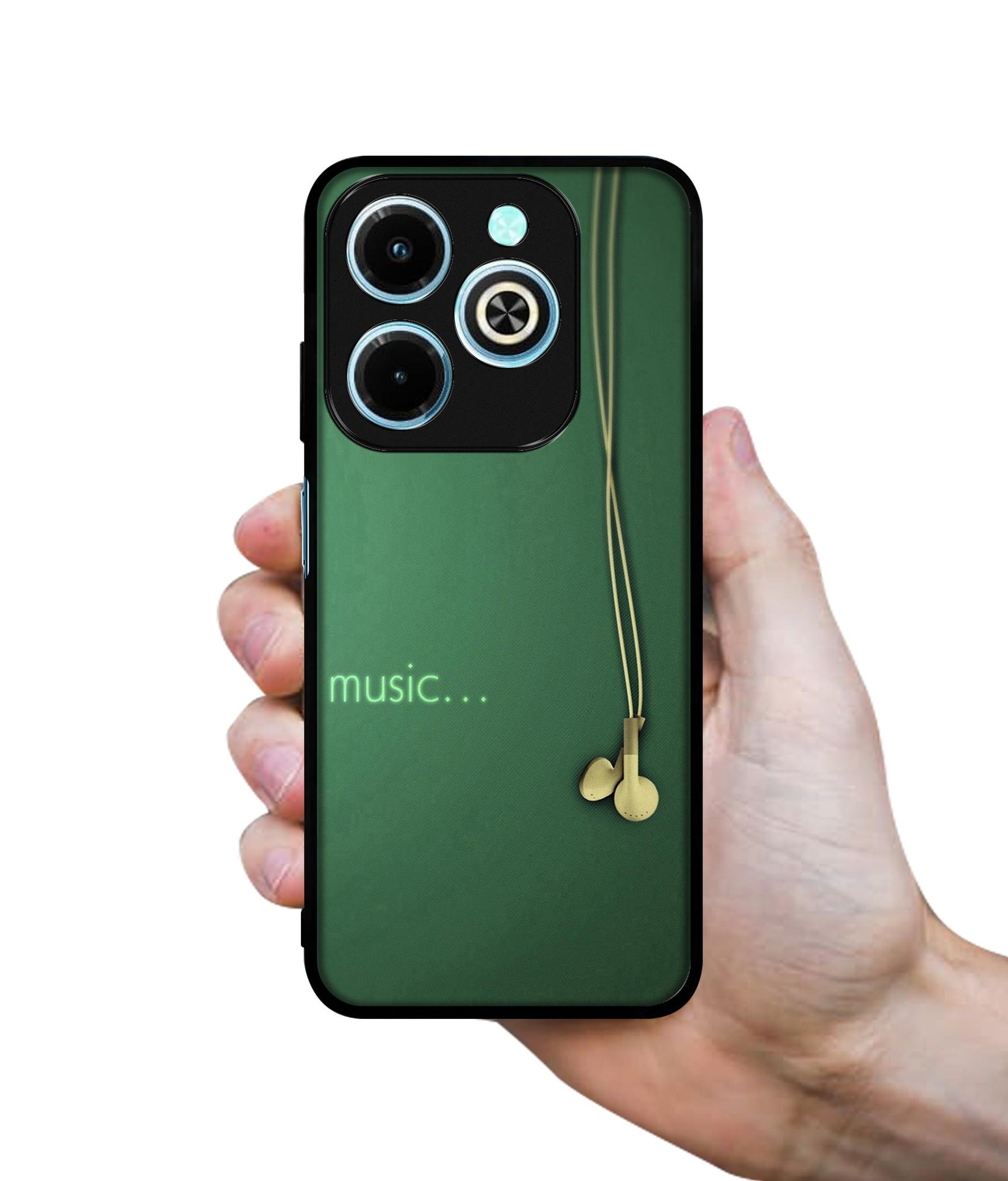 Headphone Music Designer 2D Printed Back Case Cover for Infinix Hot 40i 4G / Tecno Spark GO (2024) 4G