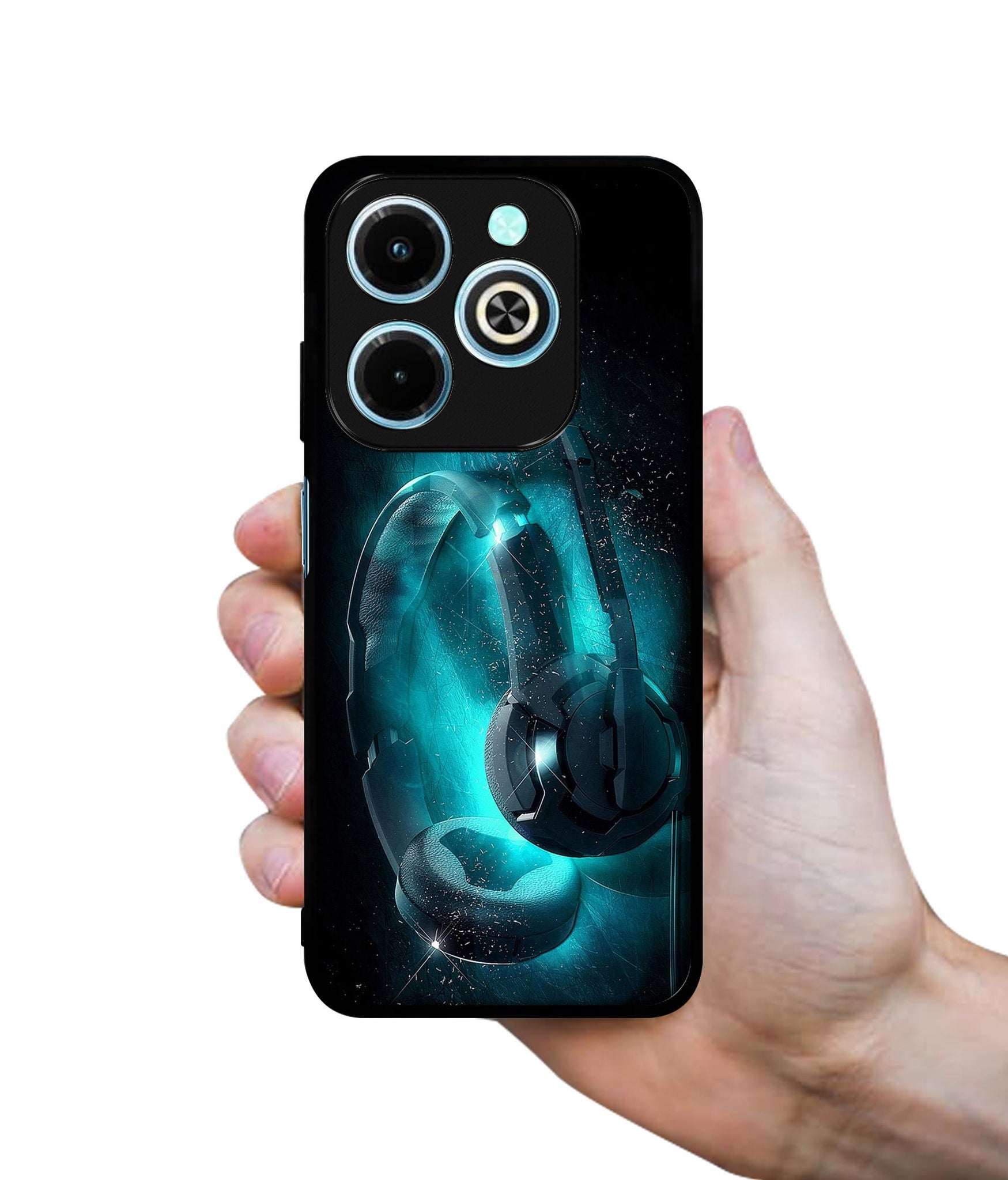 Cool Headphone Designer 2D Printed Back Case Cover for Infinix Hot 40i 4G / Tecno Spark GO (2024) 4G