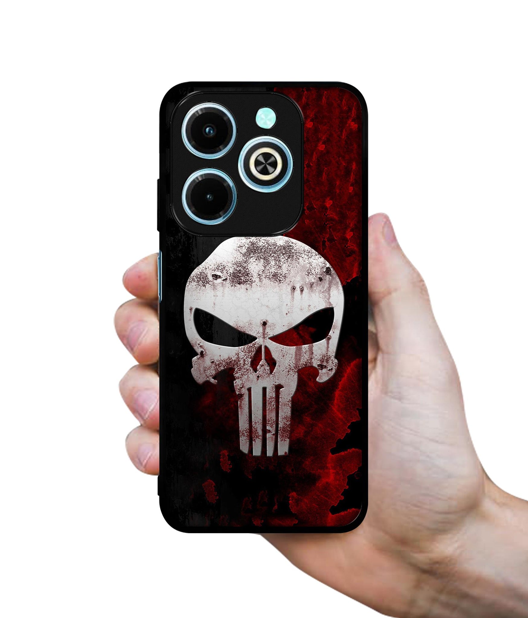 Punisher Skull Designer 2D Printed Back Case Cover for Infinix Hot 40i 4G / Tecno Spark GO (2024) 4G