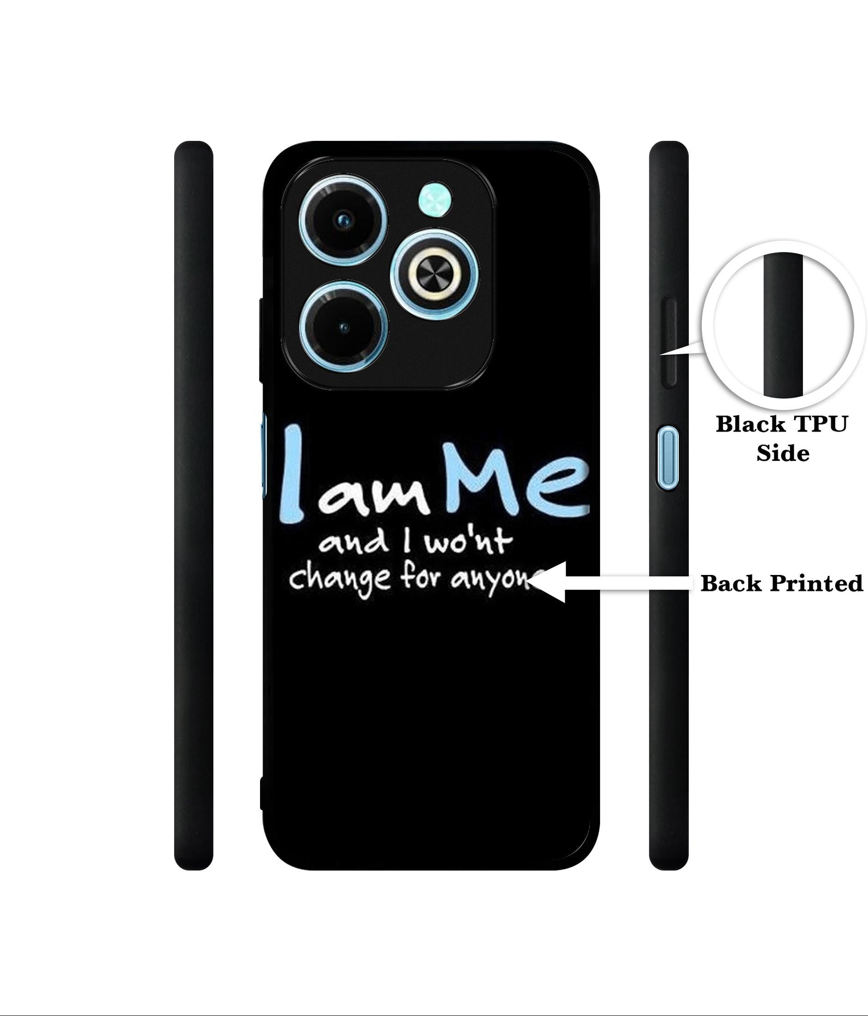 I Am Me Quotes Designer 2D Printed Back Case Cover for Infinix Hot 40i 4G / Tecno Spark GO (2024) 4G