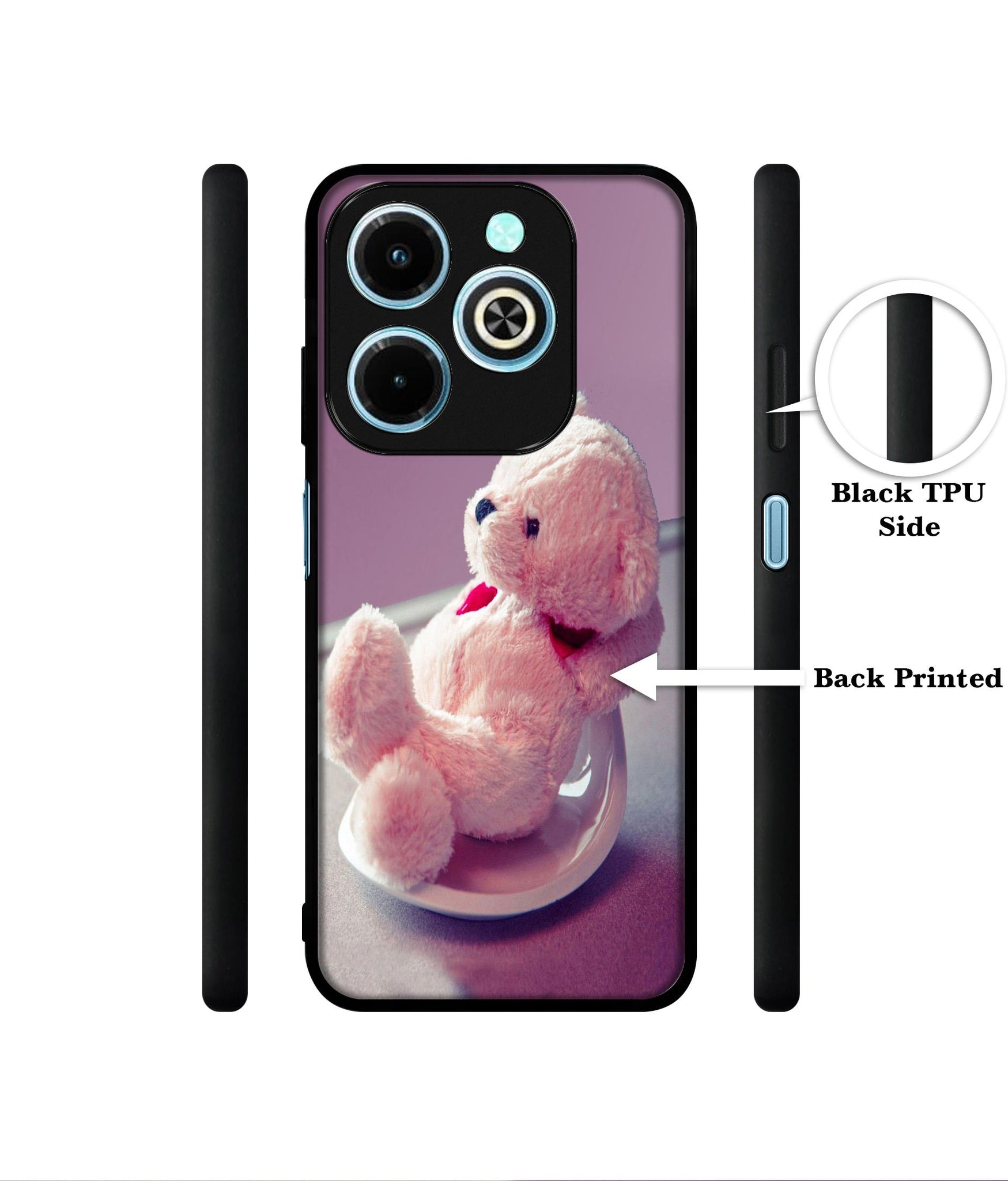 Cute Teddy Bear Designer 2D Printed Back Case Cover for Infinix Hot 40i 4G / Tecno Spark GO (2024) 4G