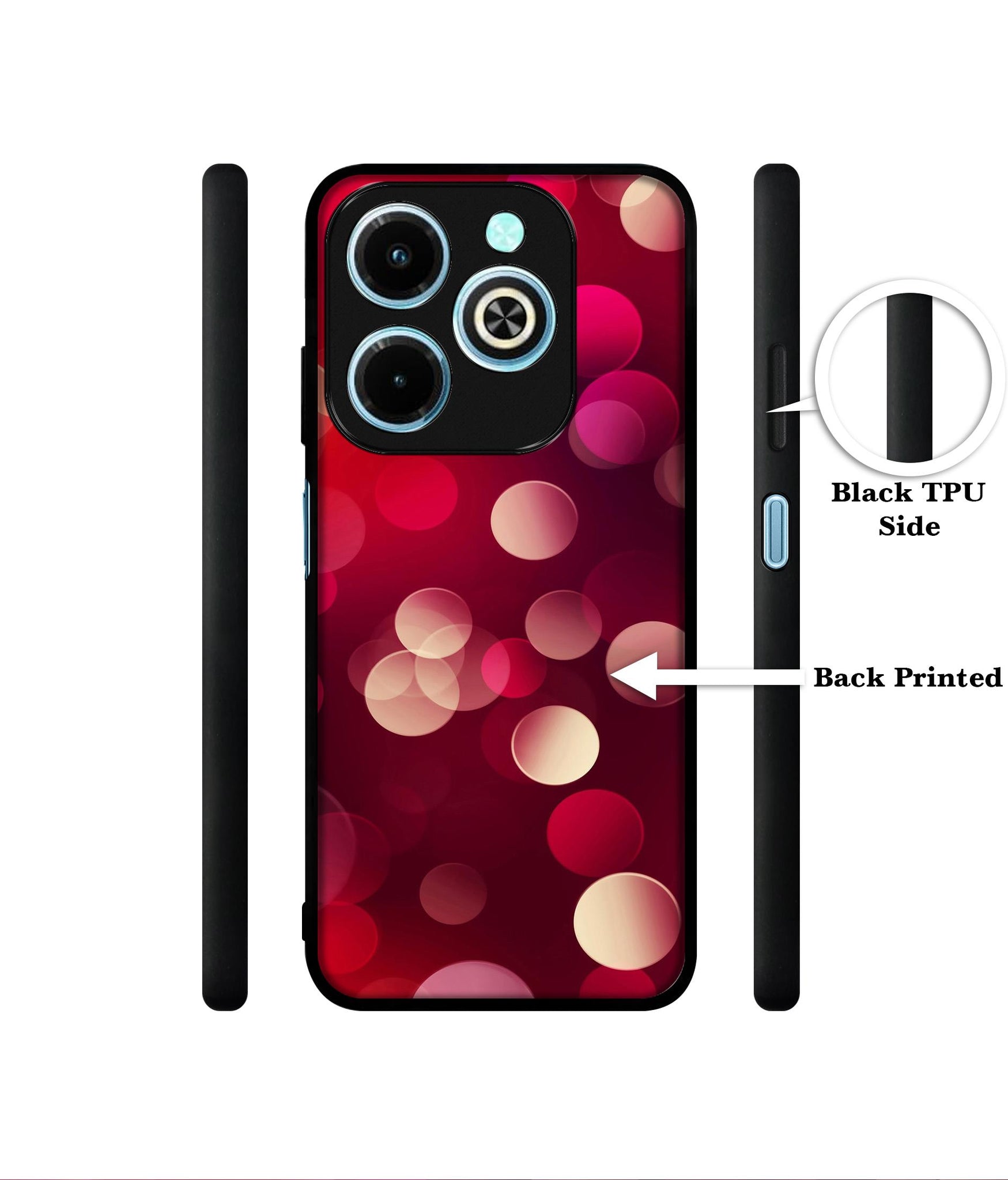 3D Circles Designer 2D Printed Back Case Cover for Infinix Hot 40i 4G / Tecno Spark GO (2024) 4G