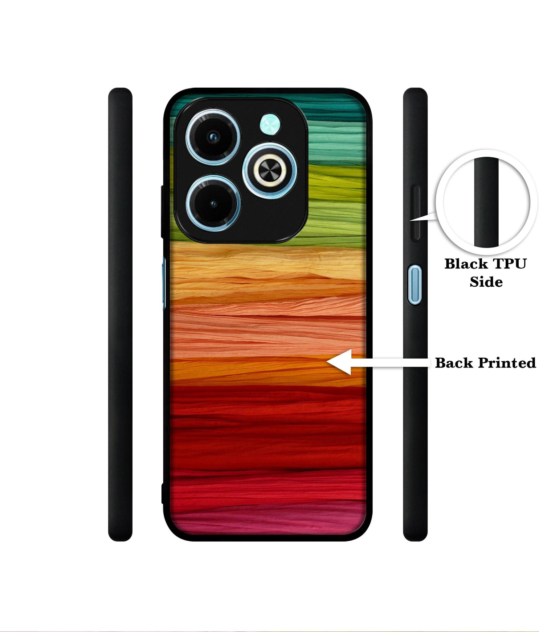 Colorful Thread Designer 2D Printed Back Case Cover for Infinix Hot 40i 4G / Tecno Spark GO (2024) 4G