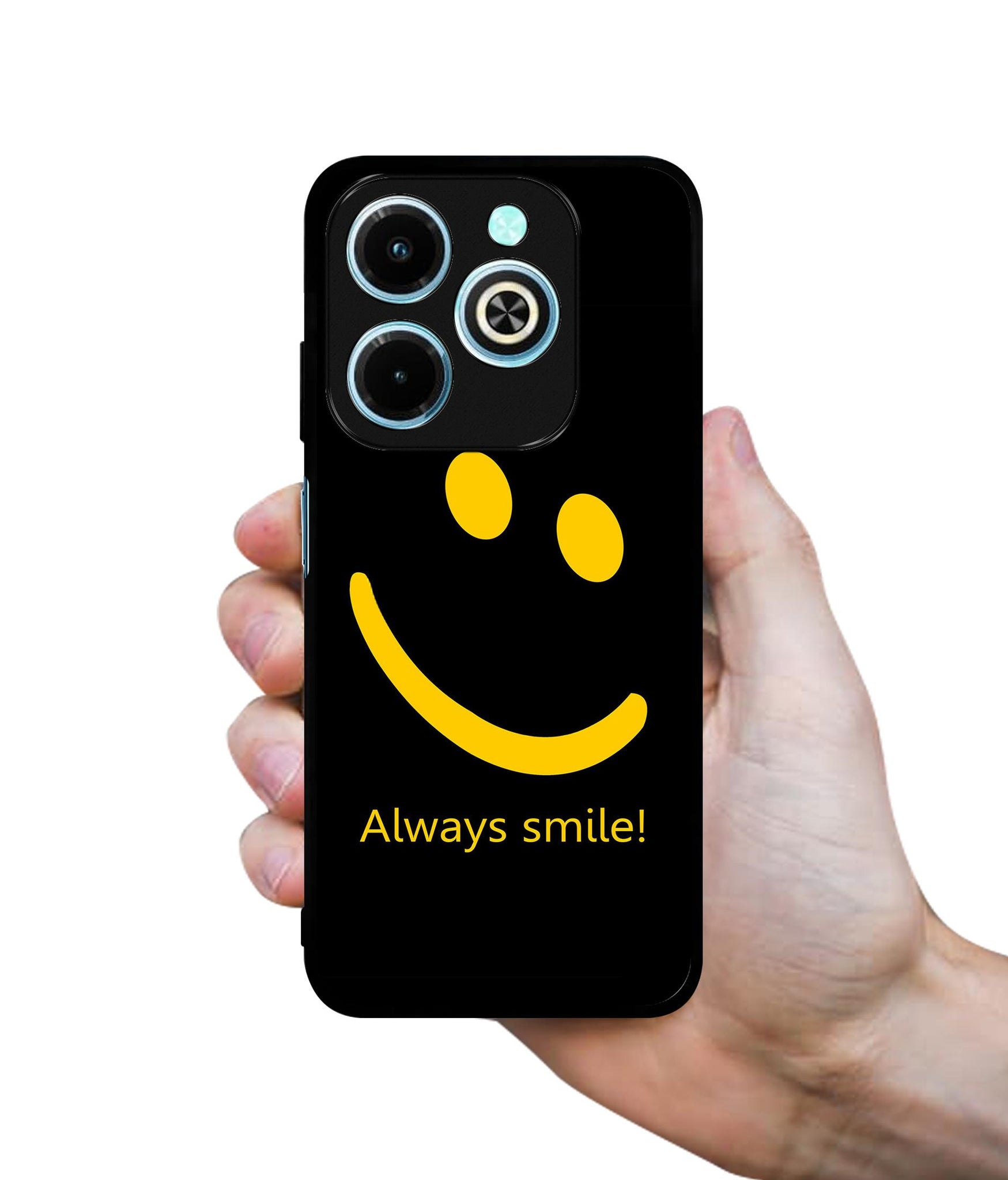 Always Smile Quote Designer 2D Printed Back Case Cover for Infinix Hot 40i 4G / Tecno Spark GO (2024) 4G