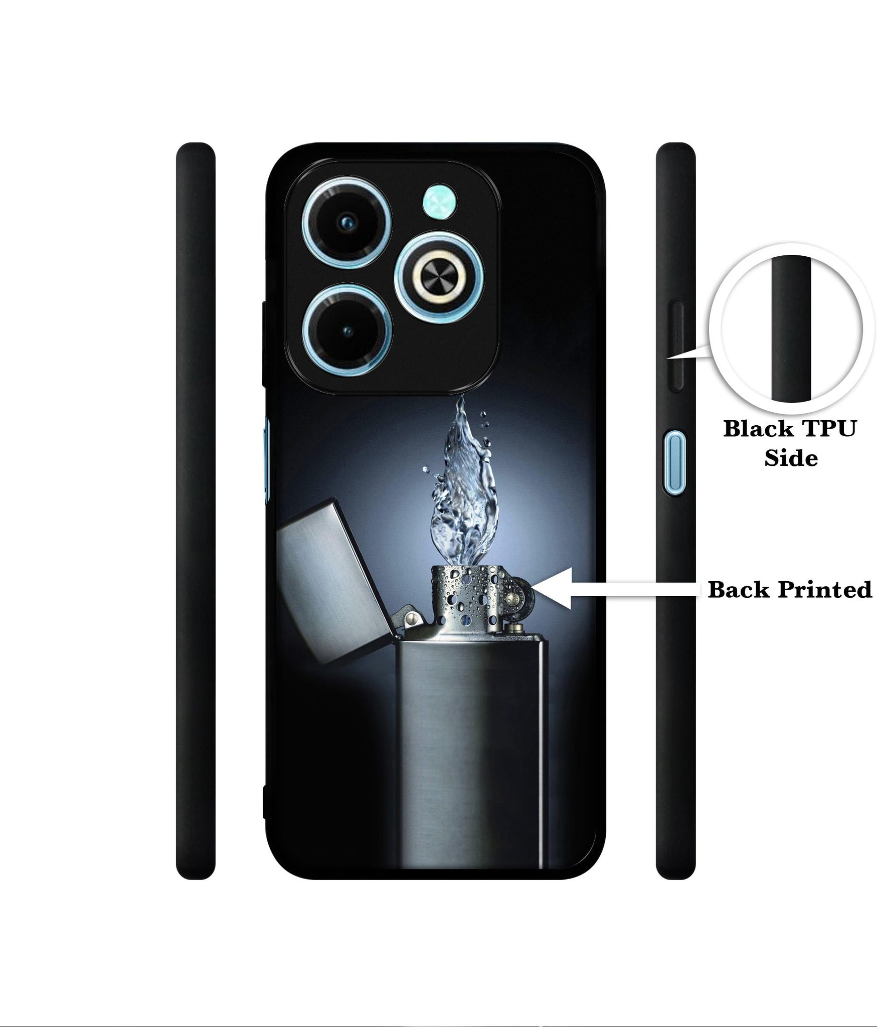 Water Lighter Designer 2D Printed Back Case Cover for Infinix Hot 40i 4G / Tecno Spark GO (2024) 4G