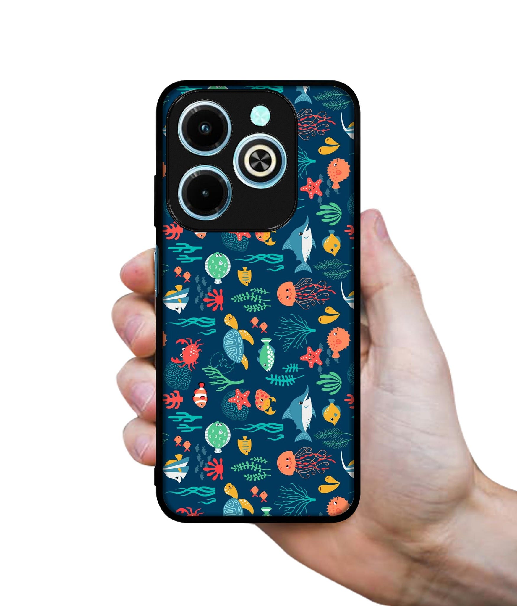 Aquarium Texture Designer 2D Printed Back Case Cover for Infinix Hot 40i 4G / Tecno Spark GO (2024) 4G